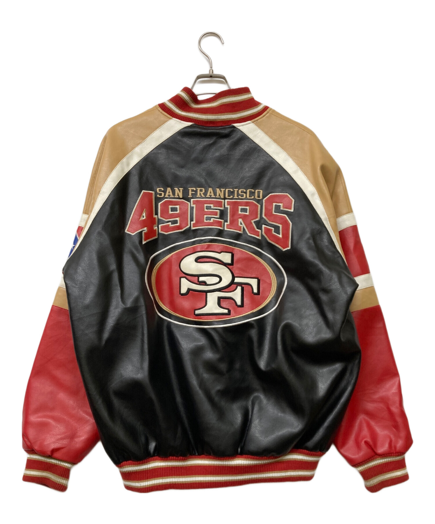 中古・古着通販】NFL (エヌエフエル) 49ERS 切替スタジャン ブラック