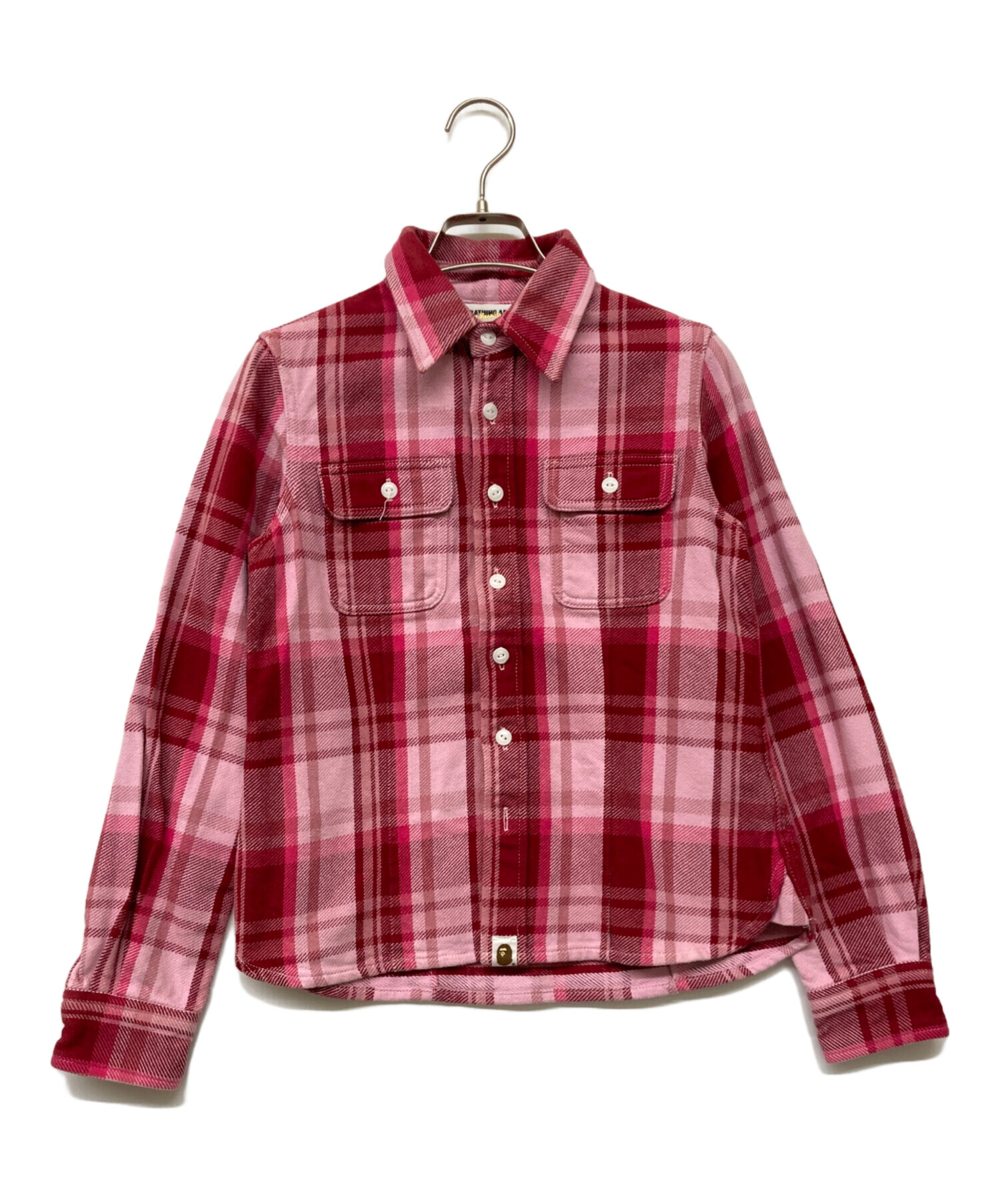 A BATHING APE パッチワークシャツ　サイズS チェック柄　スター柄 中古・古着通販】A BATHING APE (ア ベイシング エイプ) チェック