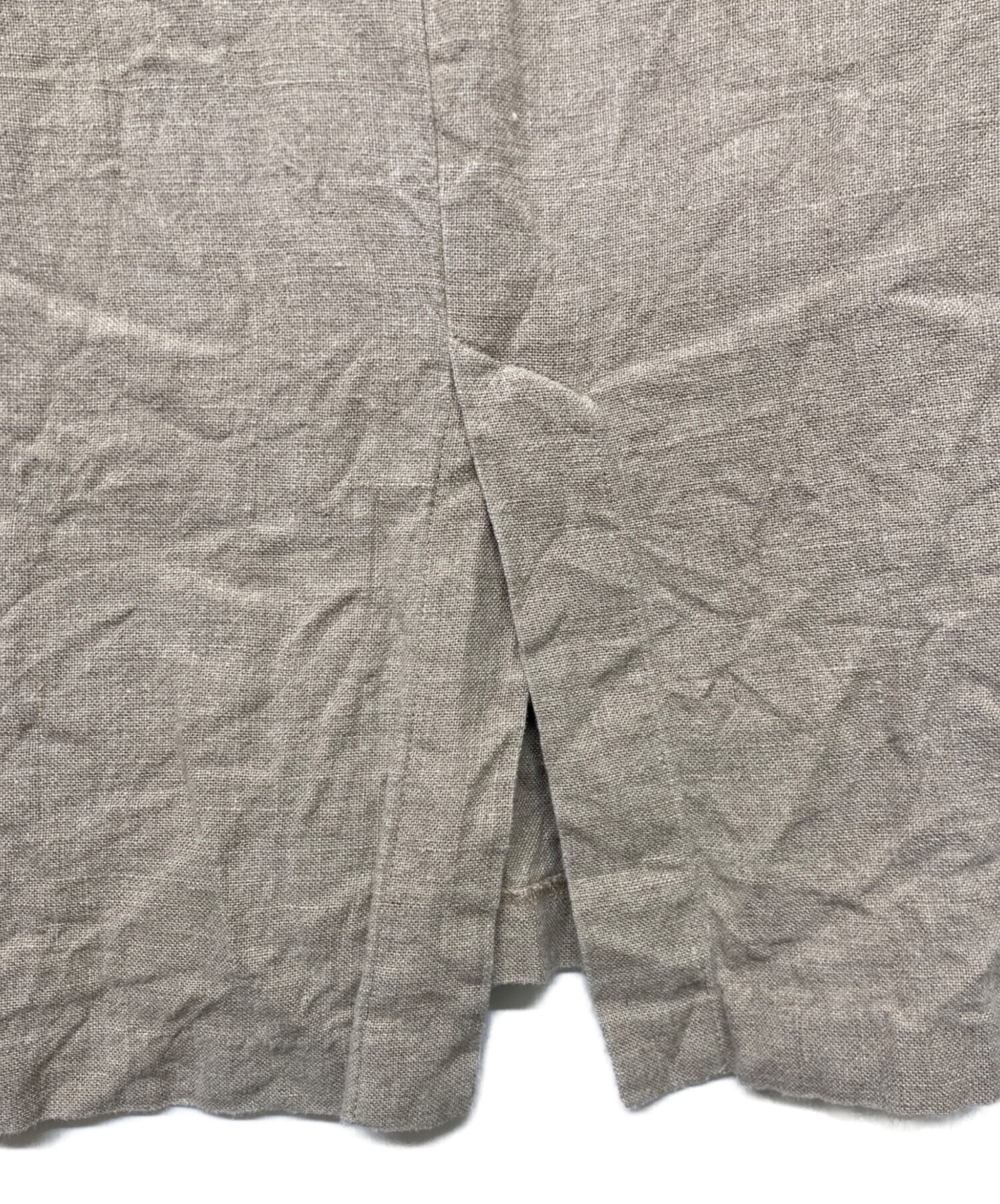 中古・古着通販】KAGURE (カグレ) リネンボックスワンピース ベージュ