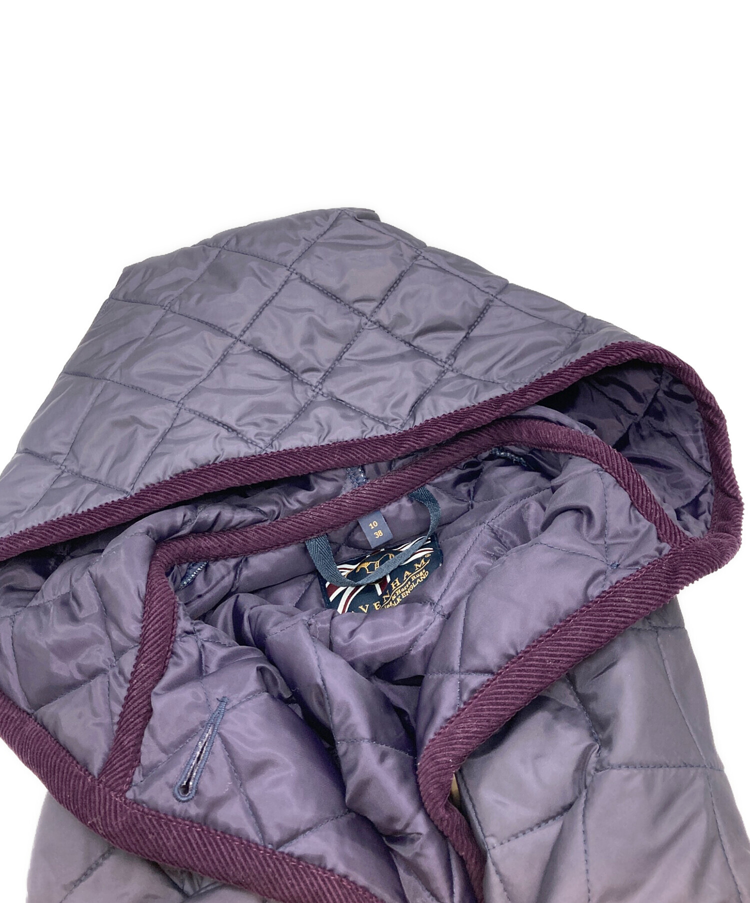 中古・古着通販】LAVENHAM (ラベンハム) フーデッドキルティングコート 