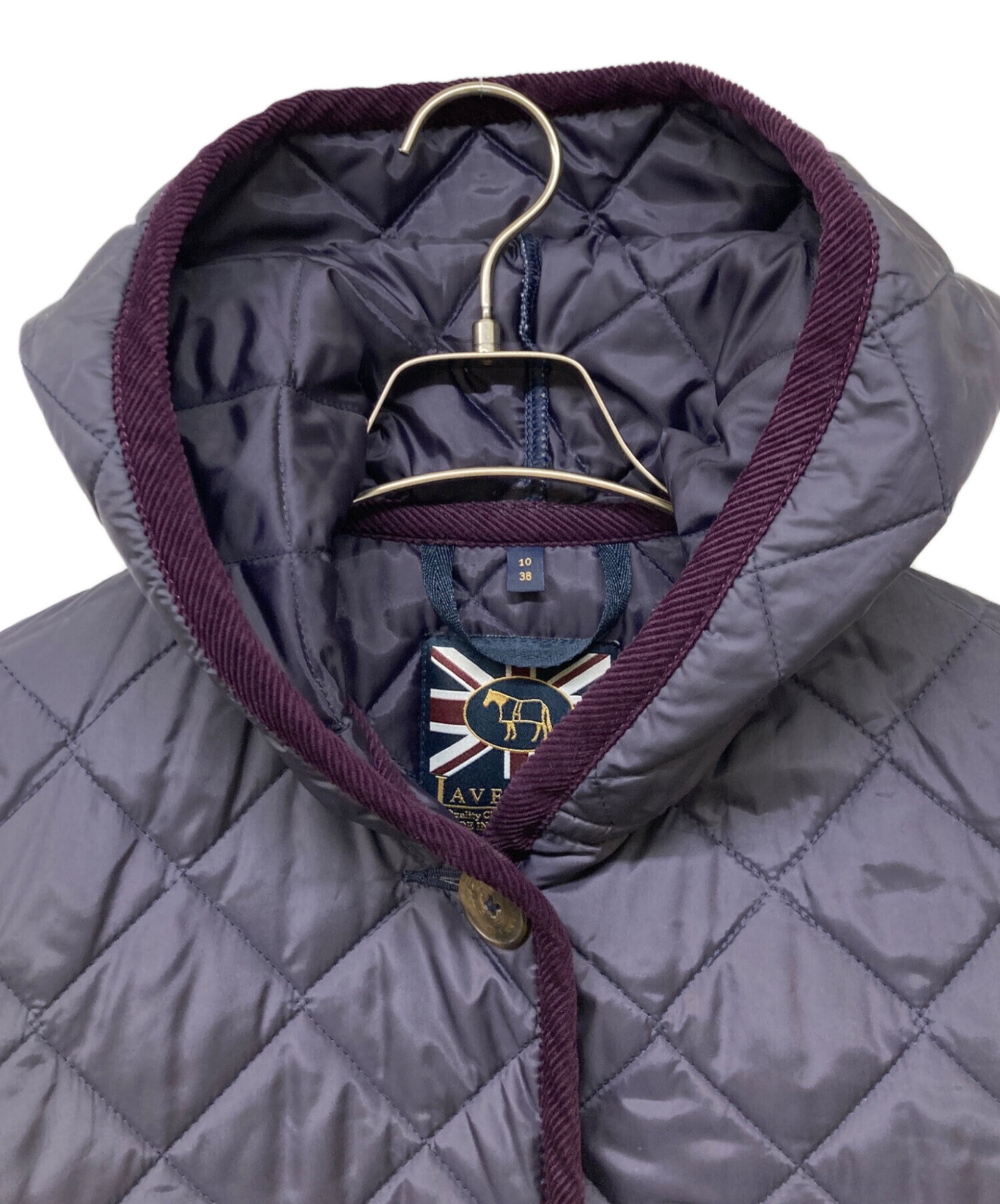 良品】LAVENHAM ラベンハム＊キルティングコート＊紺＊38 ラベンハム