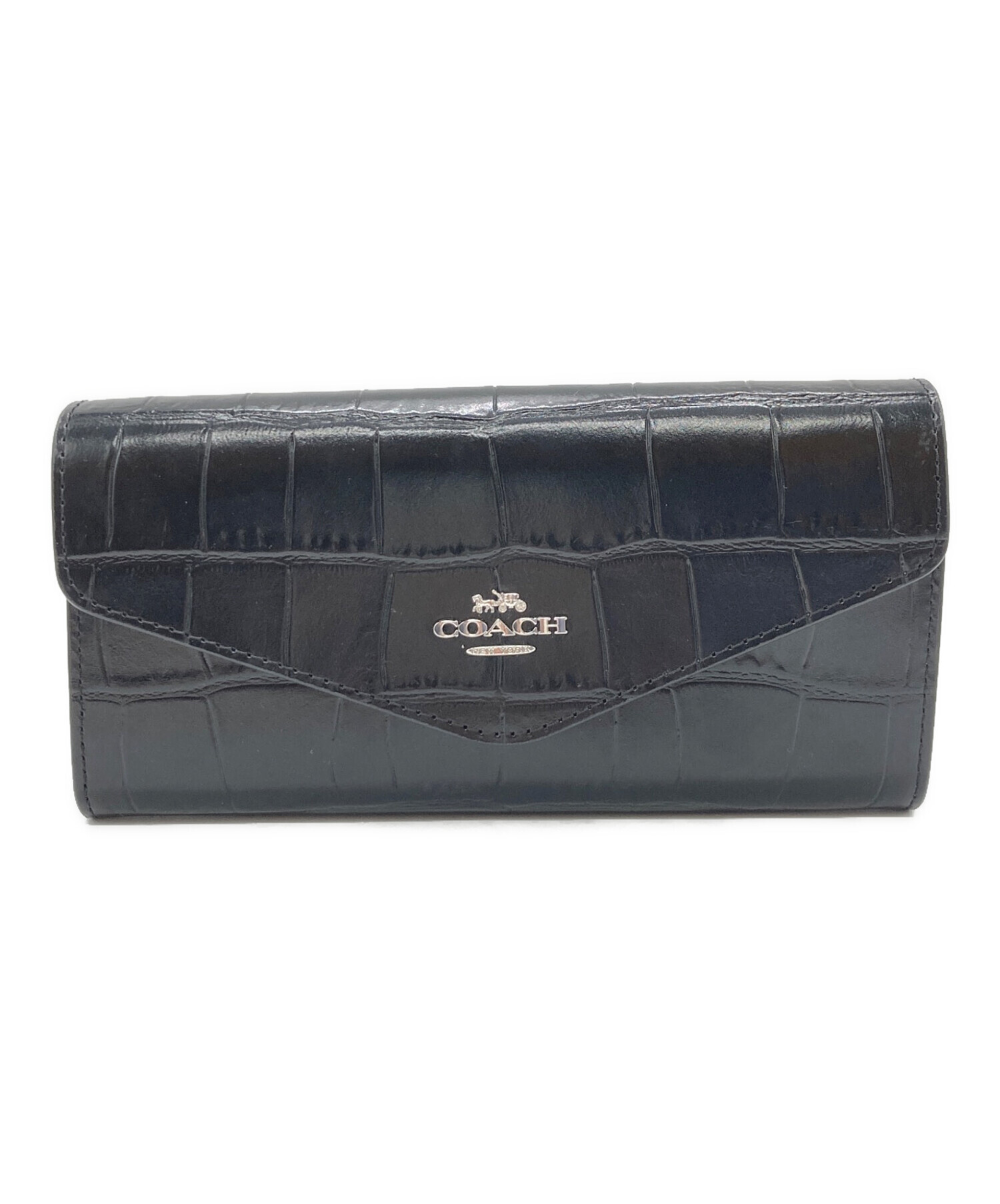 中古・古着通販】COACH (コーチ) エンベロープ ウォレット ブラック