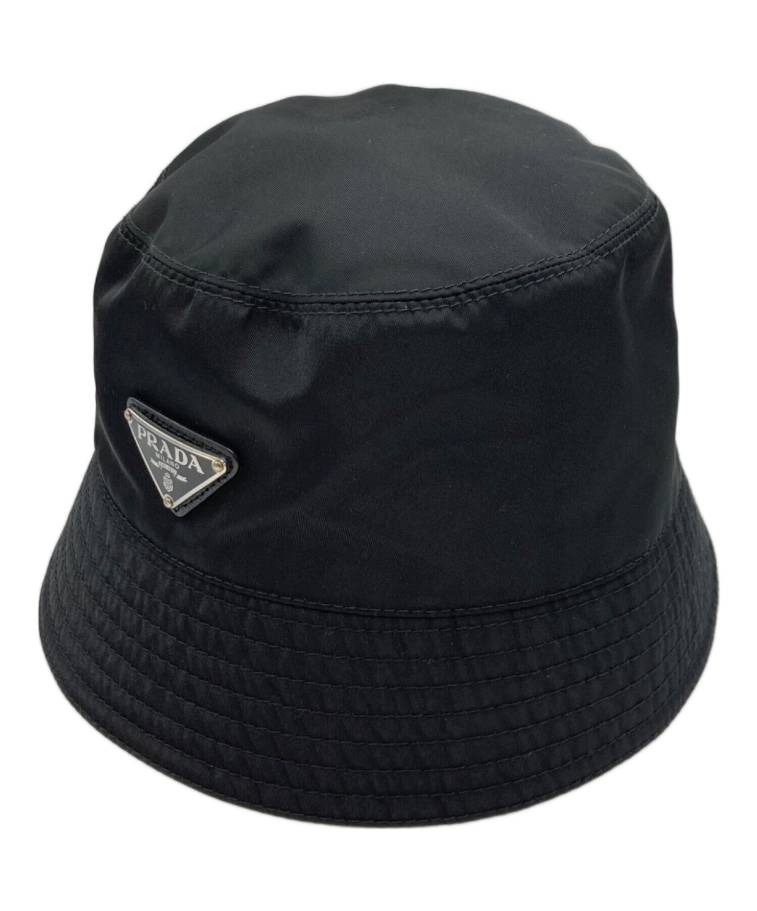 中古・古着通販】PRADA (プラダ) Re-Nylon Bucket Hat ブラック サイズ