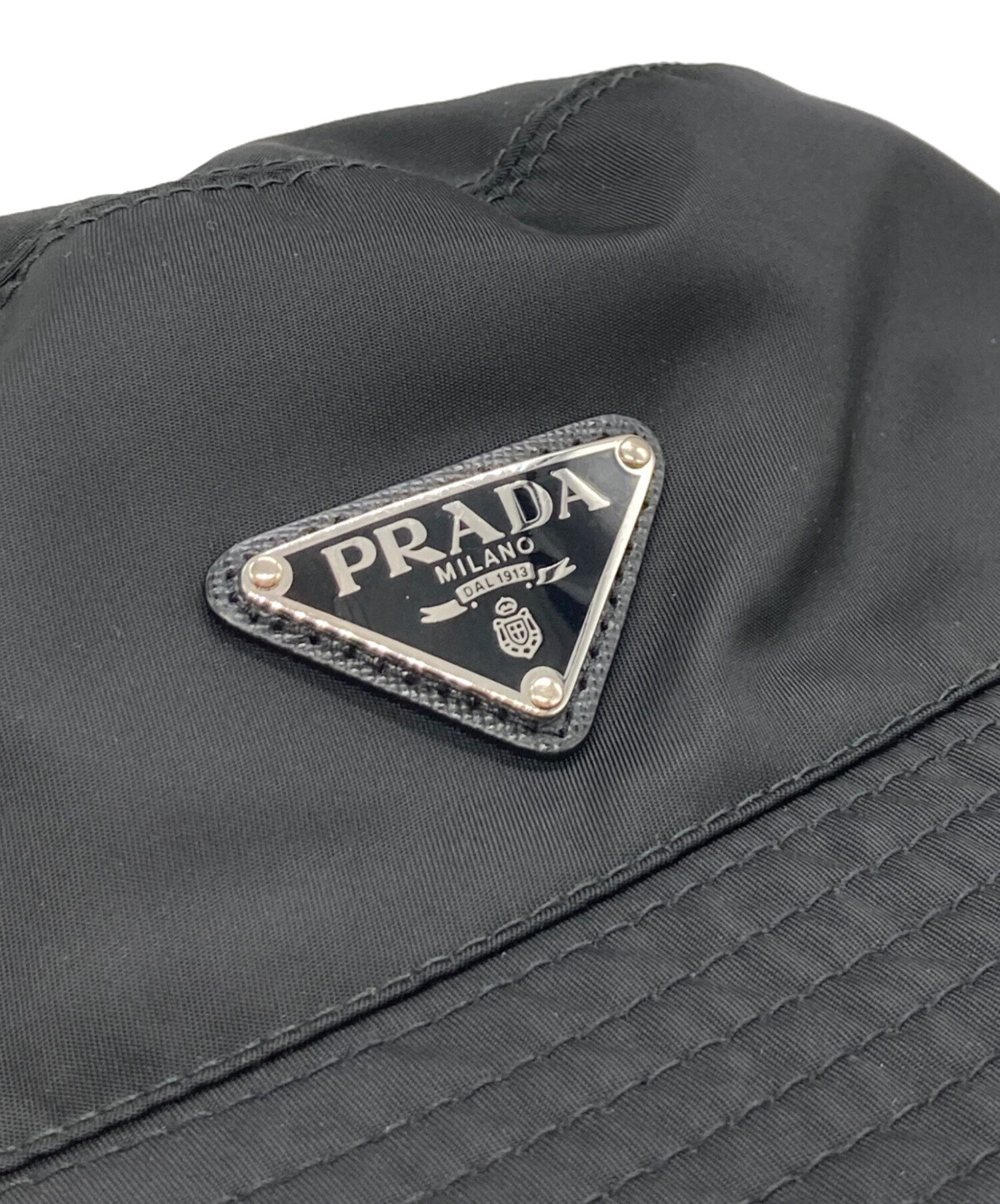 中古・古着通販】PRADA (プラダ) Re-Nylon Bucket Hat ブラック サイズ