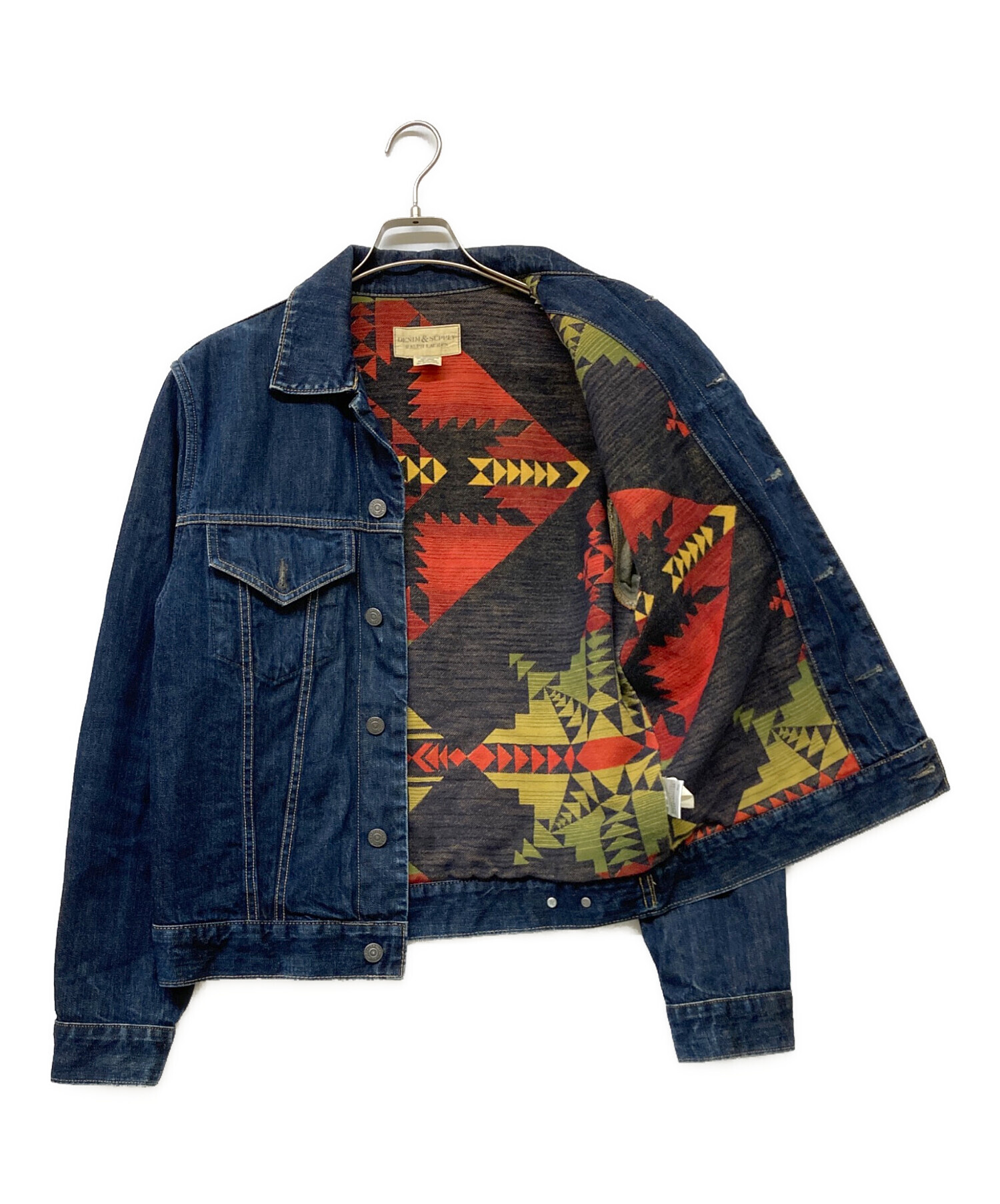 RALPH LAURENデニム生地 テーラードジャケット 裏地ロゴ M相当 中古・古着通販】Denim & Supply Ralph Lauren (デニム＆サプライ