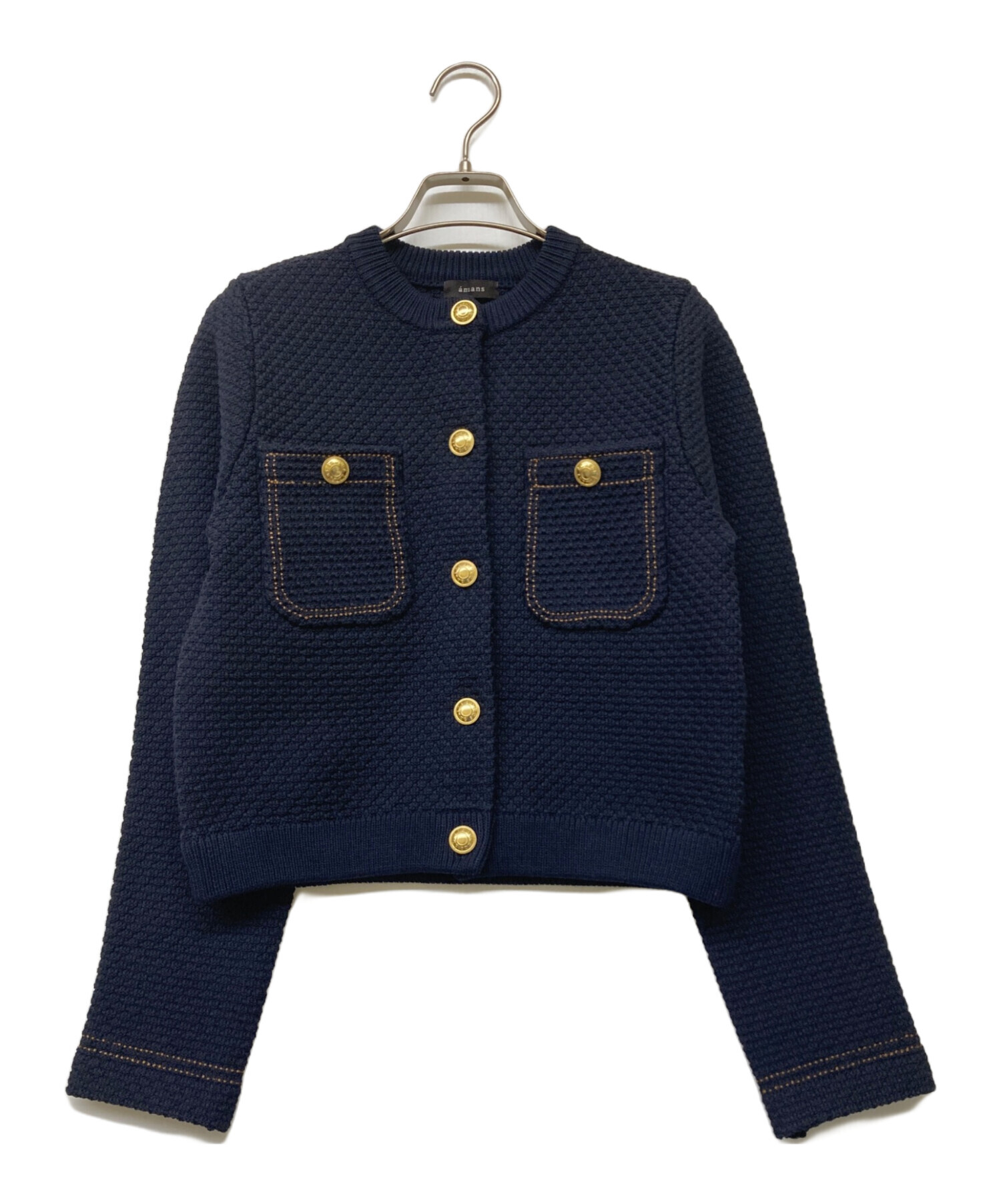 中古・古着通販】anuans (アニュアンス) 25SS ノーカラーニット