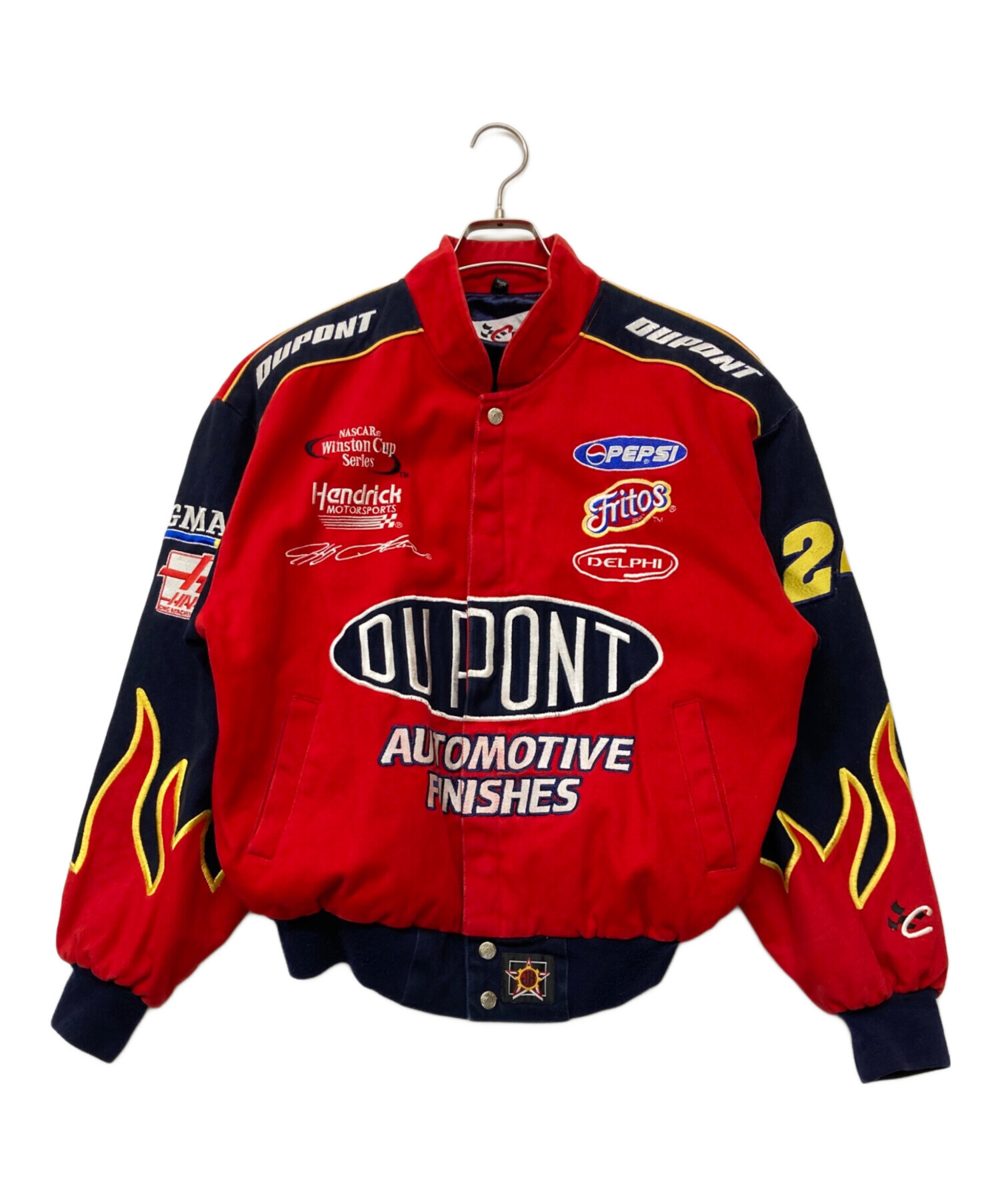 CHASE ゲームシャツ　DUPON 企業ロゴ刺繍　レーシング　ストリート　古着 CHASE ゲームシャツ DUPON 企業ロゴ刺繍 レーシング ストリート 古着