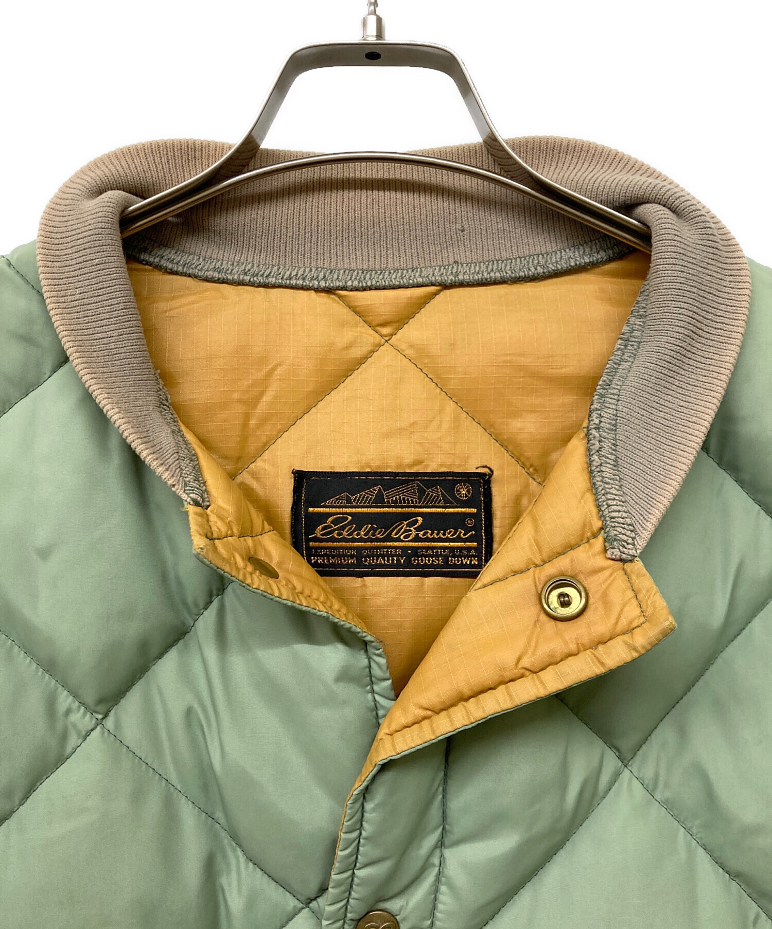 Eddie Bauer キルティングダウンジャケット　70s80s USA 70's エディーバウアー キルティング ダウンジャケット (L) 黒タグ