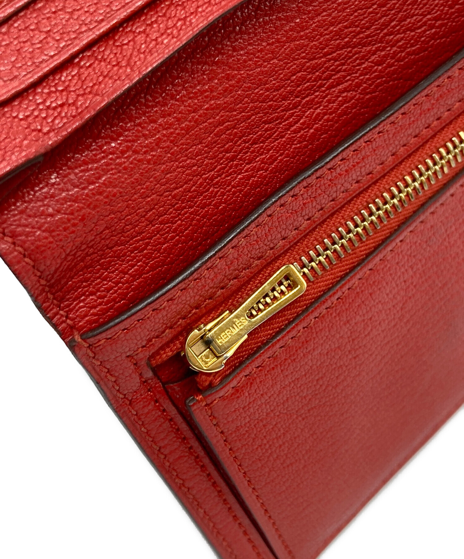 中古・古着通販】HERMES (エルメス) ベアンスフレ シェーブル レッド