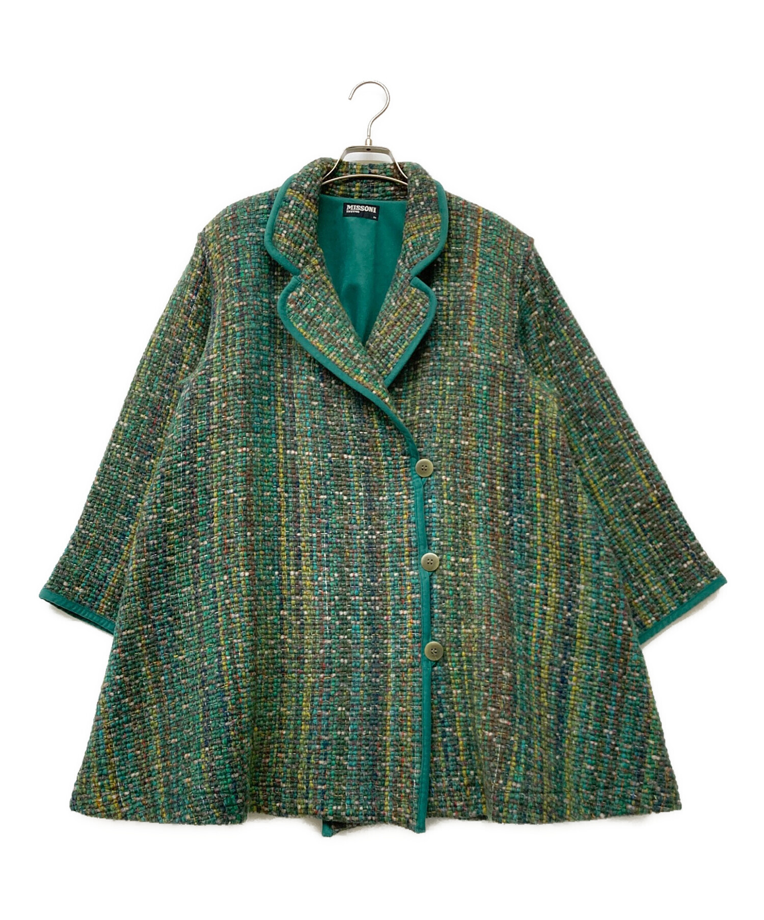 中古・古着通販】missoni (ミッソーニ) ウールコート グリーン サイズ