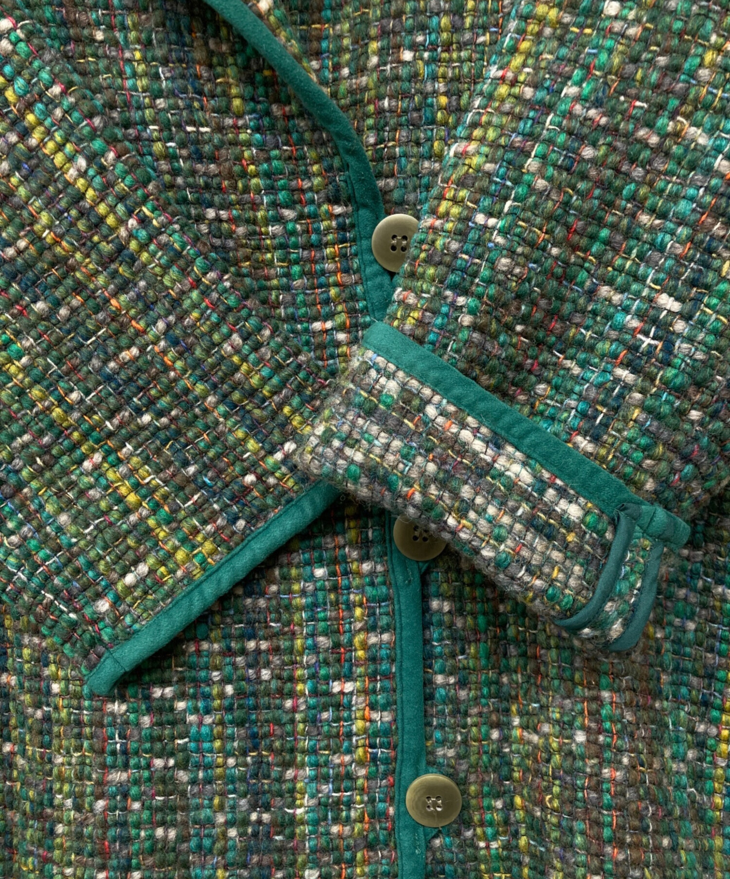 中古・古着通販】missoni (ミッソーニ) ウールコート グリーン サイズ