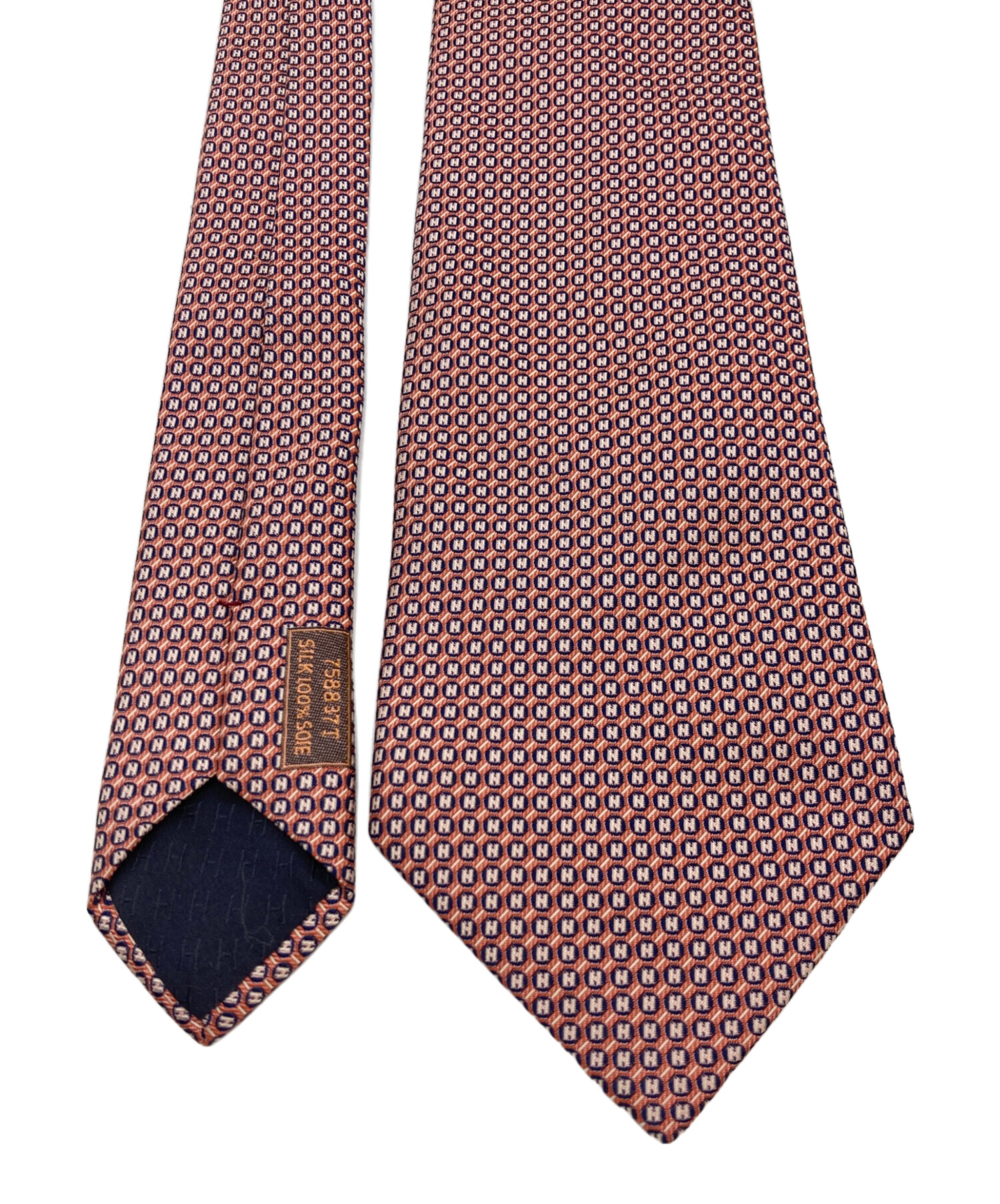 中古・古着通販HERMES (エルメス) シルク100％総柄ネクタイ レッド 