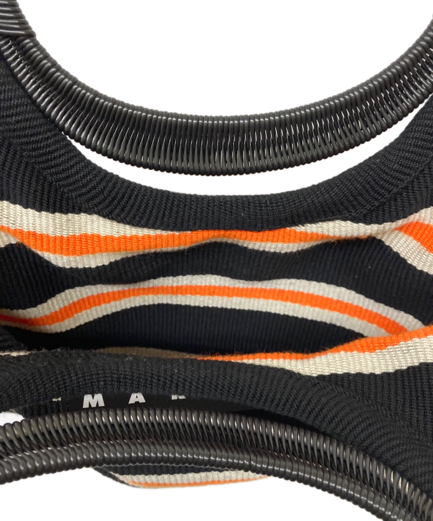 中古・古着通販】MARNI (マルニ) MARKET BOAT BAG ブラック×オレンジ 