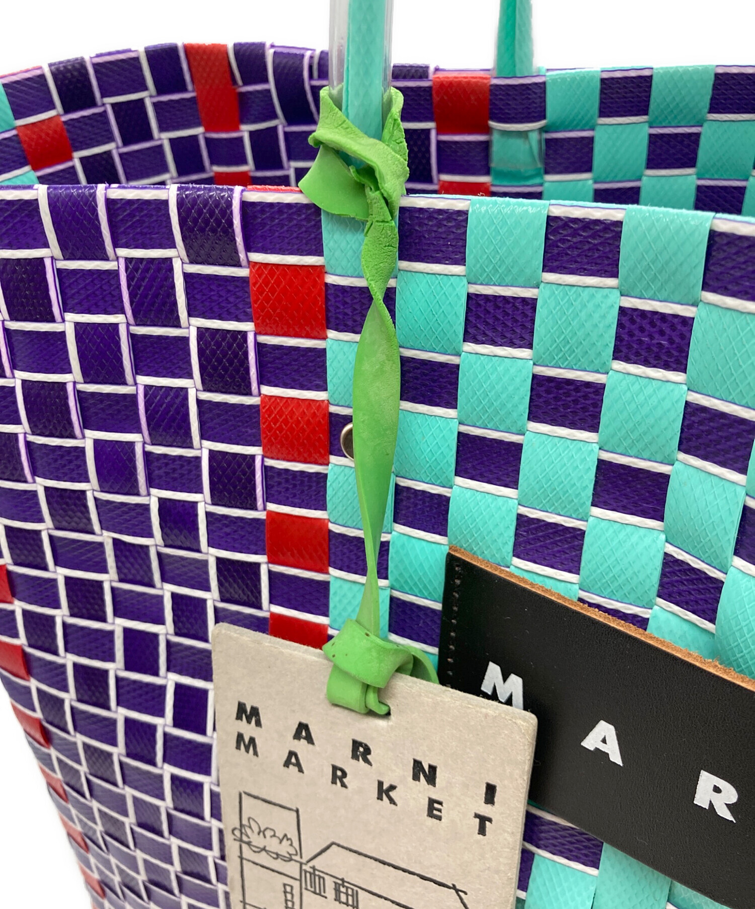 未使用　marnimarket カゴバッグ 中古・古着通販】MARNI (マルニ) MARKET カゴバッグ スカイブルー