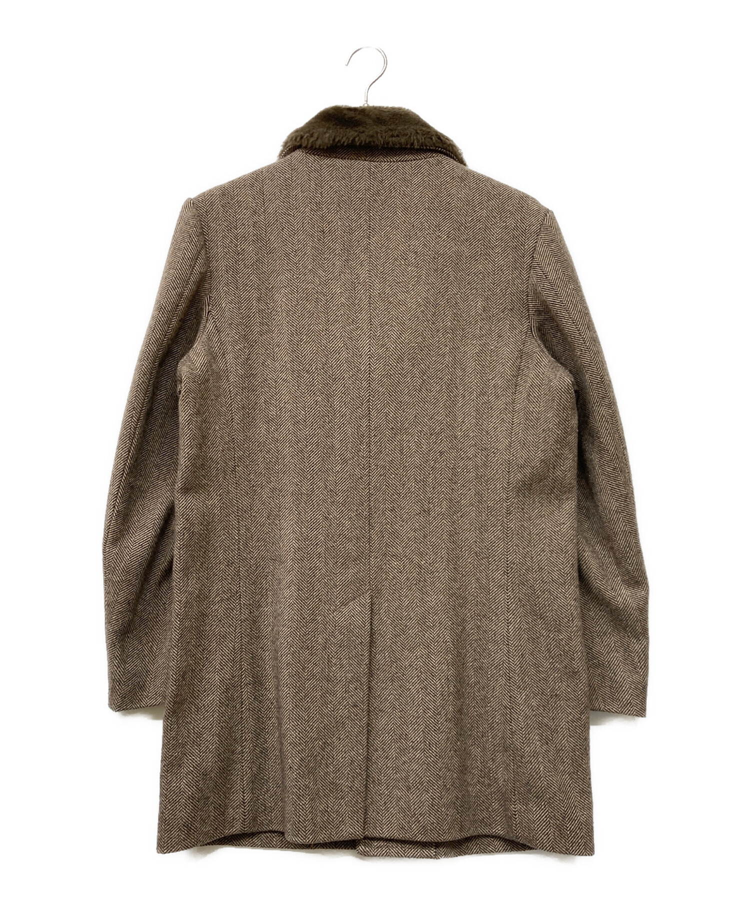 中古・古着通販】SUPREME (シュプリーム) 15AW Fur Collar Tweed Coat