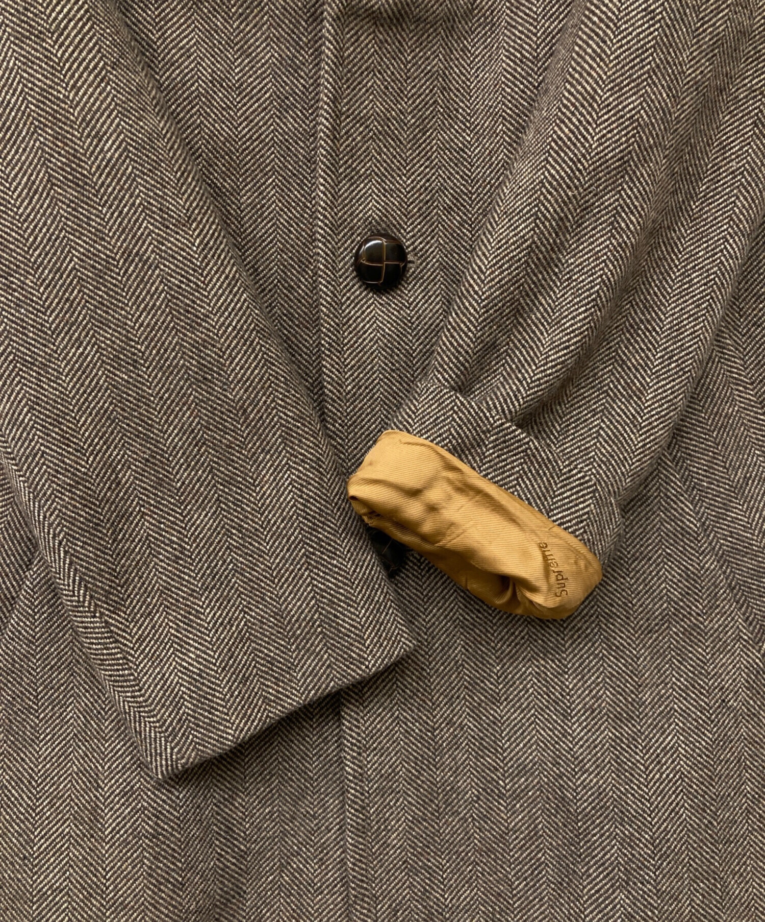 中古・古着通販】SUPREME (シュプリーム) 15AW Fur Collar Tweed Coat