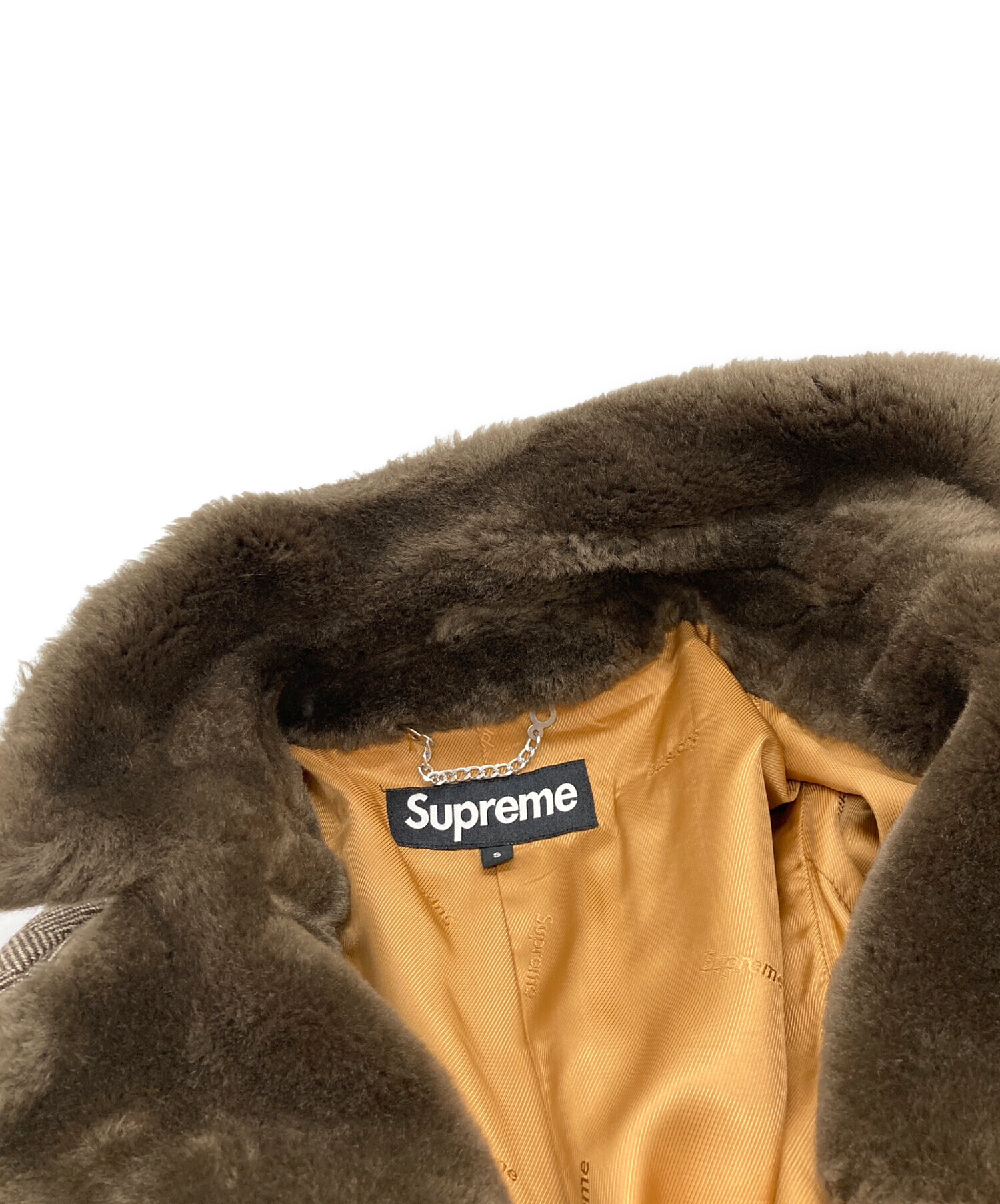 中古・古着通販】SUPREME (シュプリーム) 15AW Fur Collar Tweed Coat