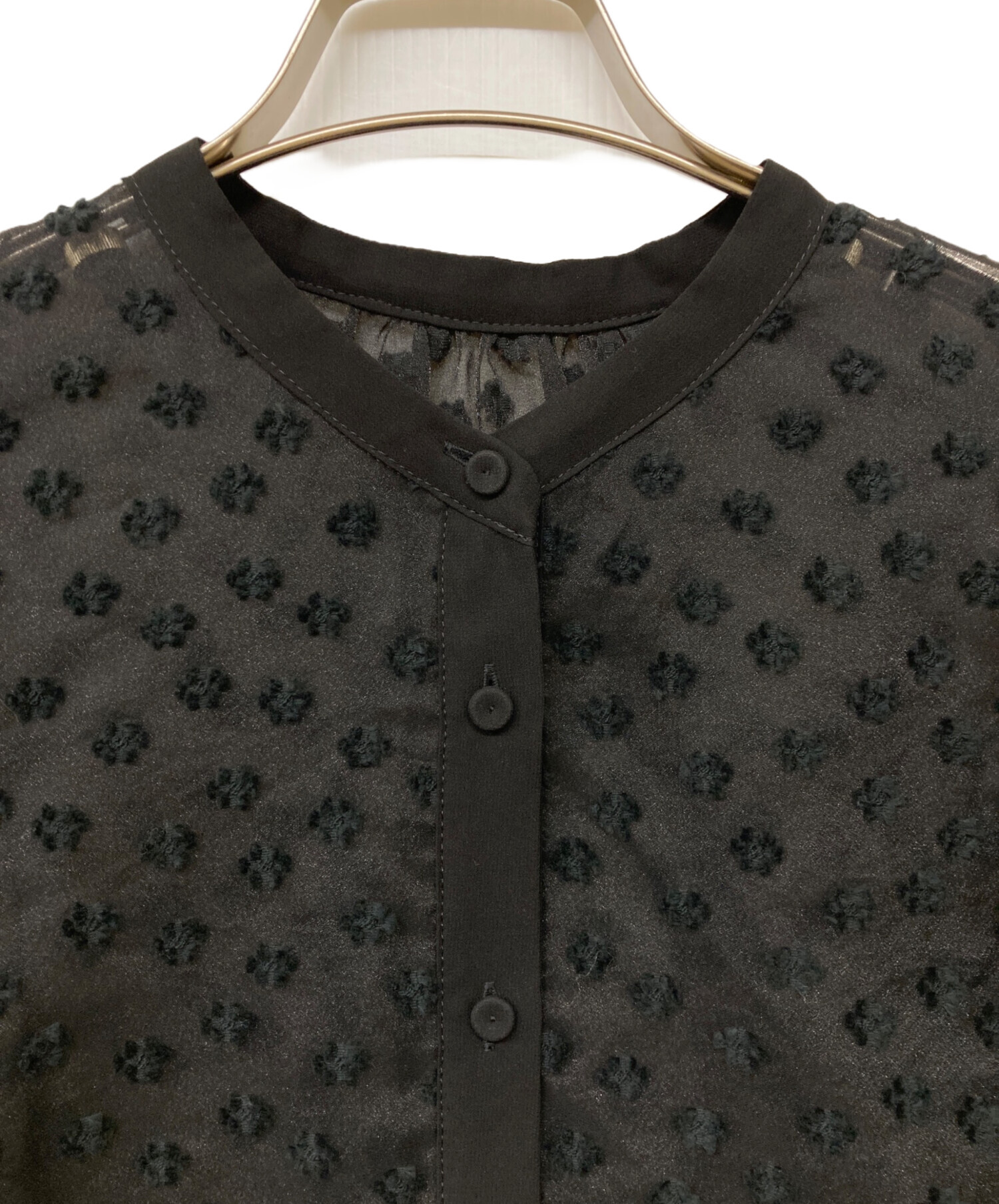 かおりんごIENA Mi * Trefle シアーギャザーブラウス F IENA（イエナ）の「Mi*Trefle シアーギャザーブラウス ロングスリーブ