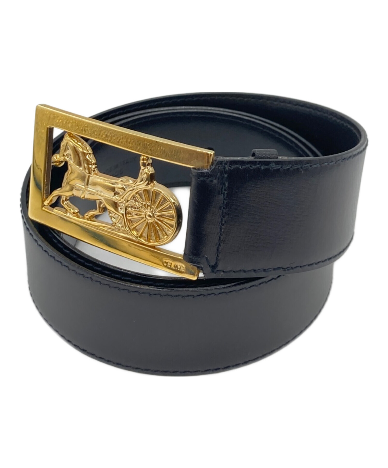 中古・古着通販】CELINE (セリーヌ) 馬車金具バックルレザーベルト