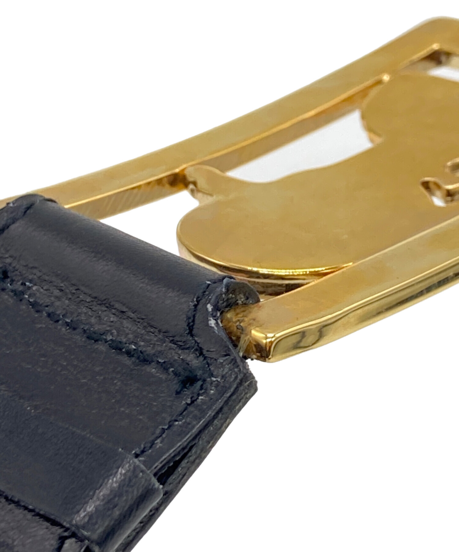 中古・古着通販】CELINE (セリーヌ) 馬車金具バックルレザーベルト