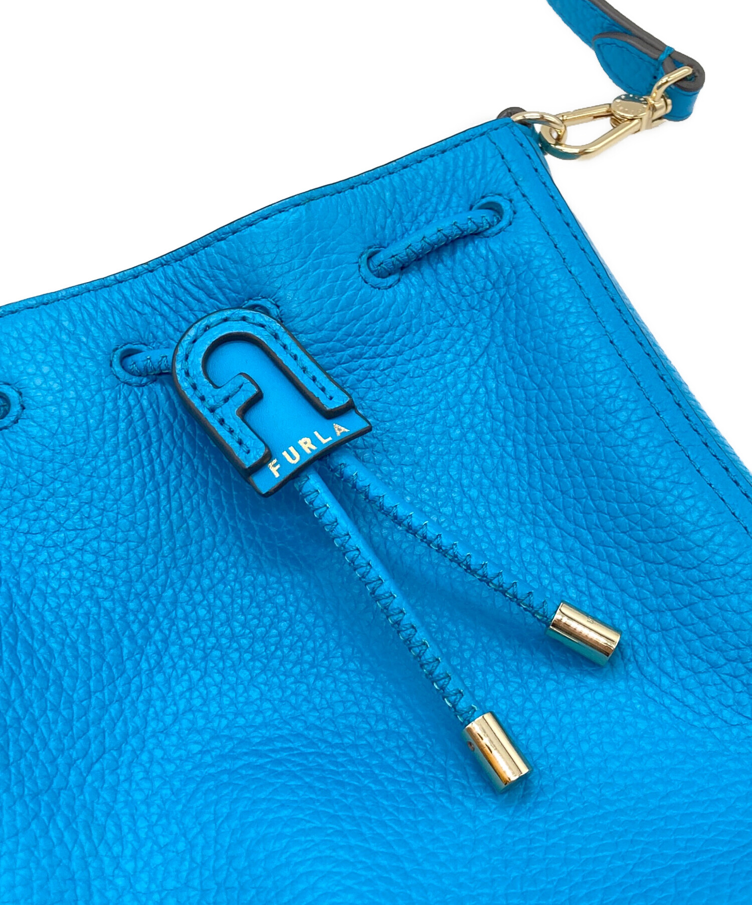 中古・古着通販】FURLA (フルラ) アテナミニバッグ ブルー サイズ 