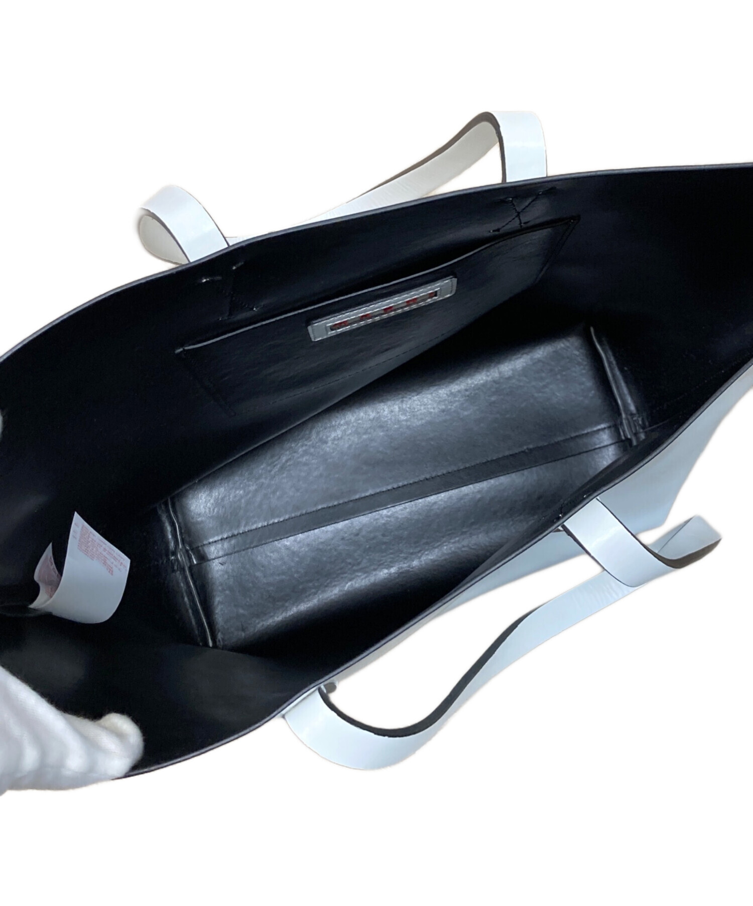 中古・古着通販】MARNI (マルニ) レザートートバッグ ホワイト サイズ