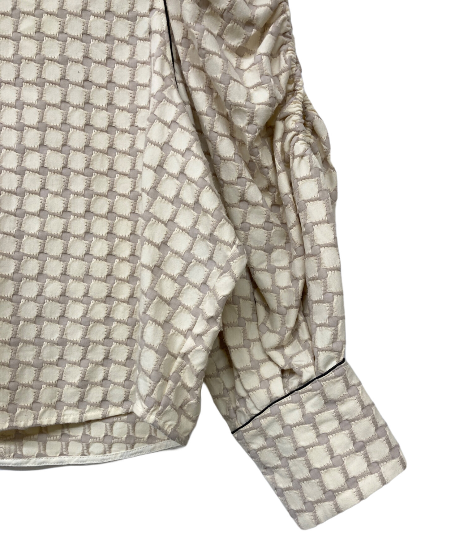 【TODAYFUL】Openshoulder Jacquard Blouse todayful Openshoulder Jacquard Blouse Todayful Openshoulder