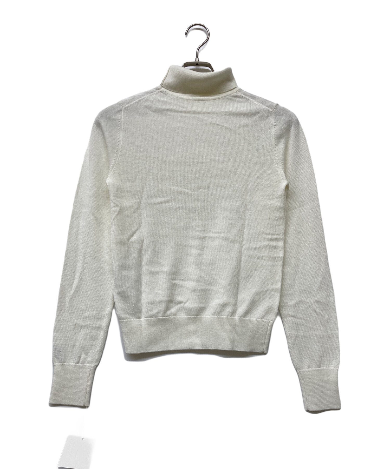 古着 L'AUBE BLANC ローブブラン 長袖 タートルネック ニット F グレー レディース 中古・古着通販】L'AUBE BLANC (ローブ ブラン) Logo Turtle knit