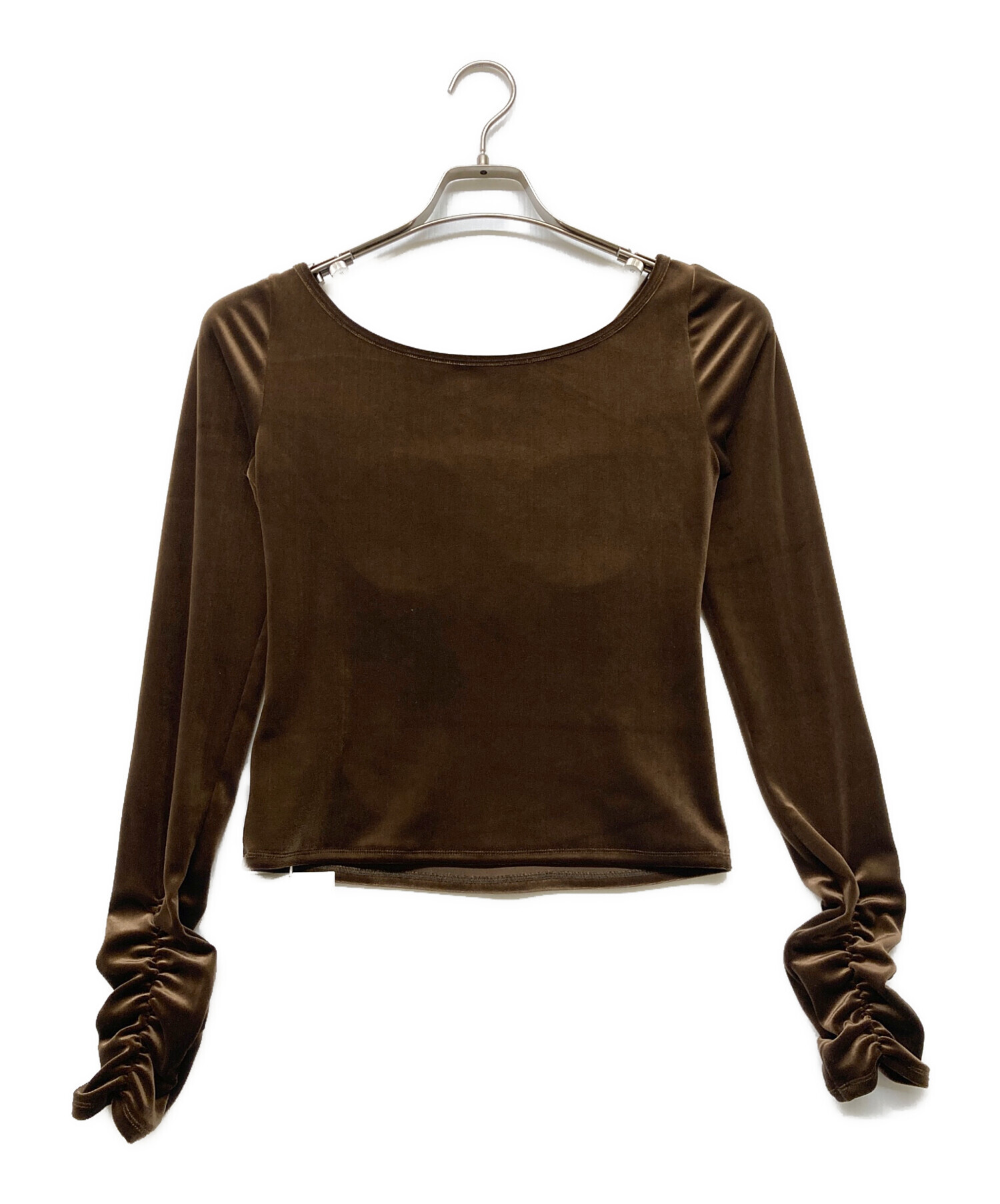 中古・古着通販】L'AUBE BLANC (ローブ ブラン) Sharp Neck Velour