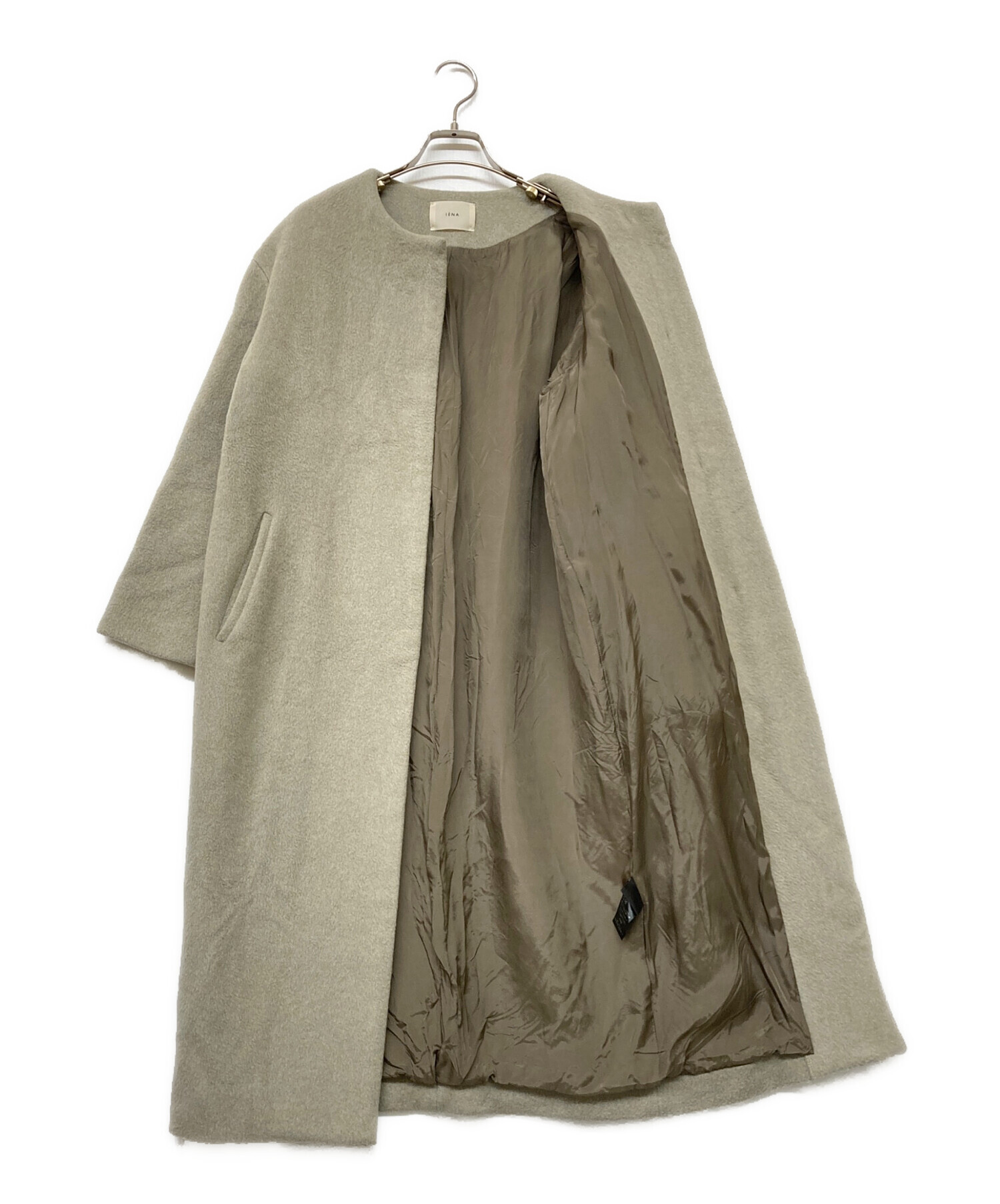 中古・古着通販】IENA (イエナ) 22AW ラムウールノーカラーロング