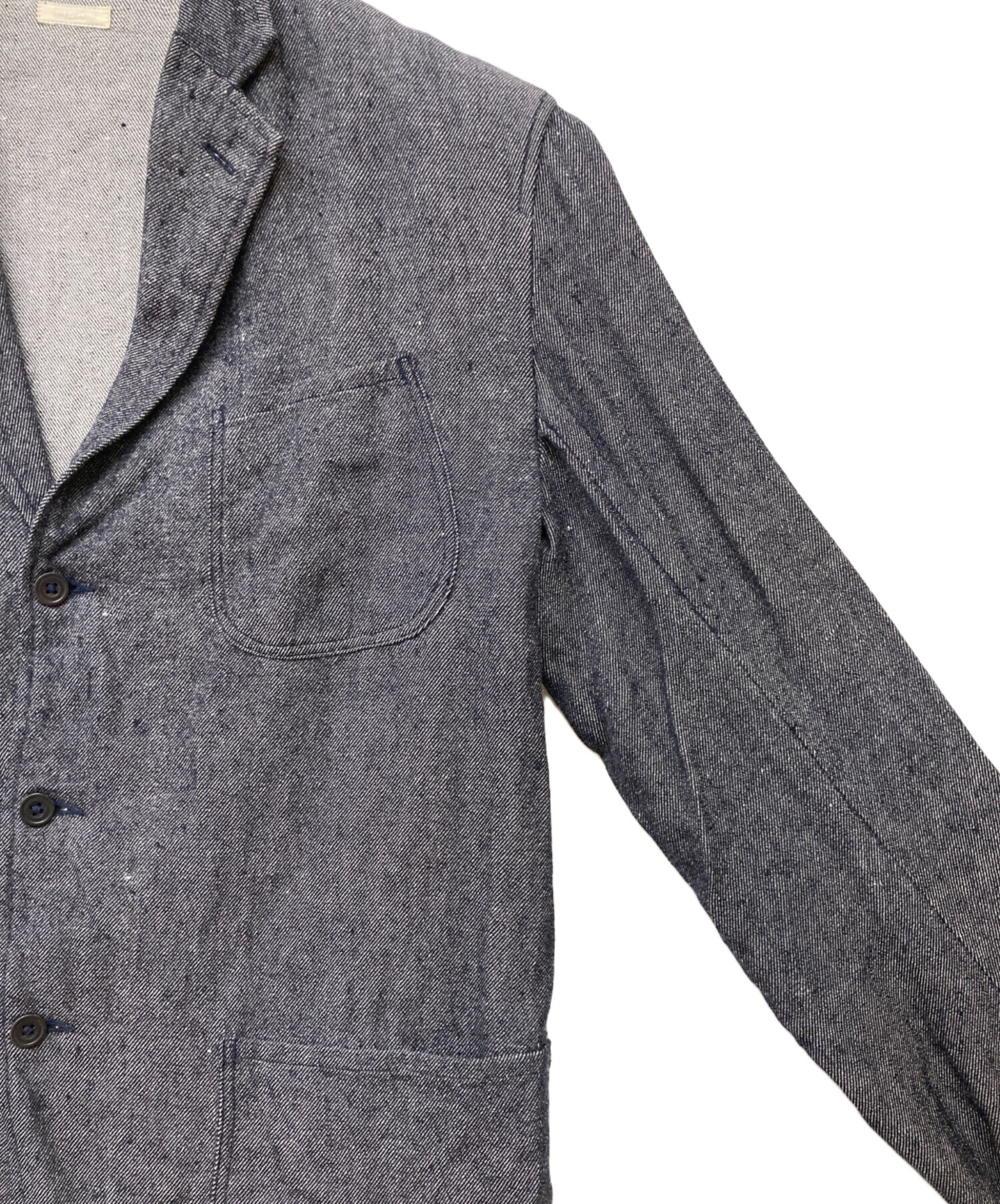 COMOLIコモリ リネン混ウールジャケット グレー size2 中古・古着通販】COMOLI (コモリ) 14AW WOOL LINEN JKT(ウールリネン