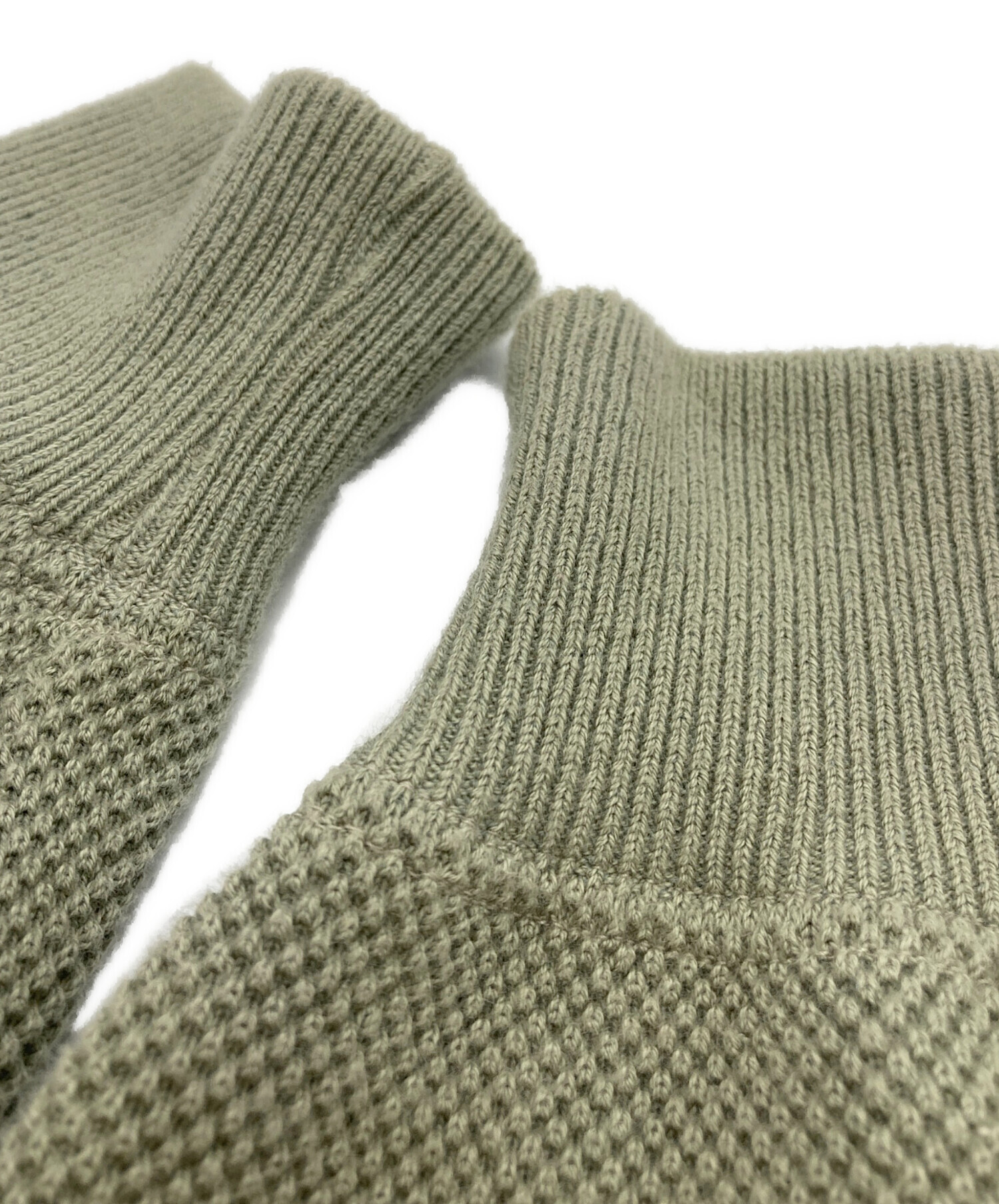 中古・古着通販】crepuscule (クレプスキュール) Moss Stitch Half Zip 