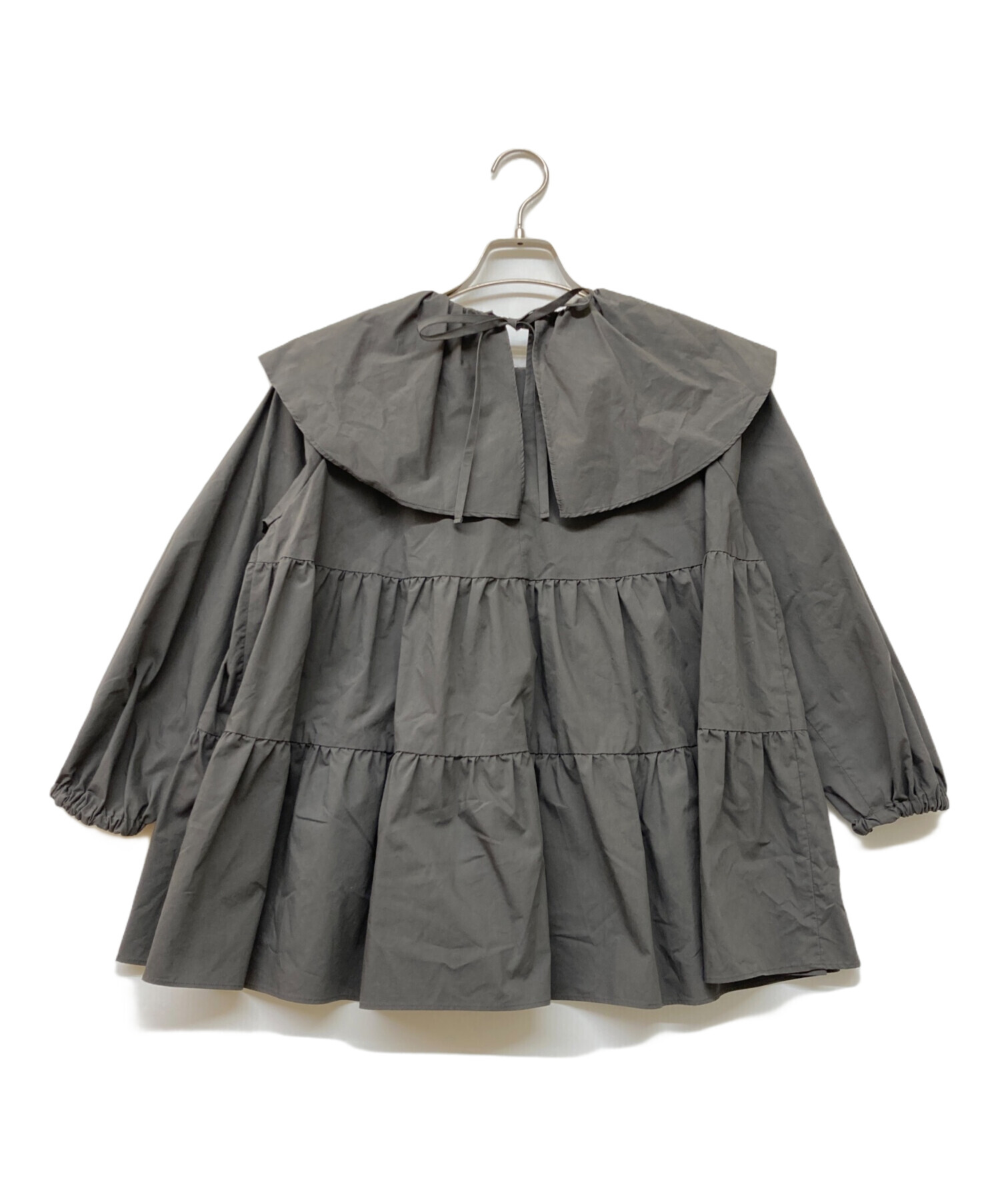 中古・古着通販】YORI (ヨリ) フリルカラーティアードブラウス