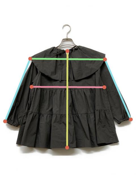 中古・古着通販】YORI (ヨリ) フリルカラーティアードブラウス