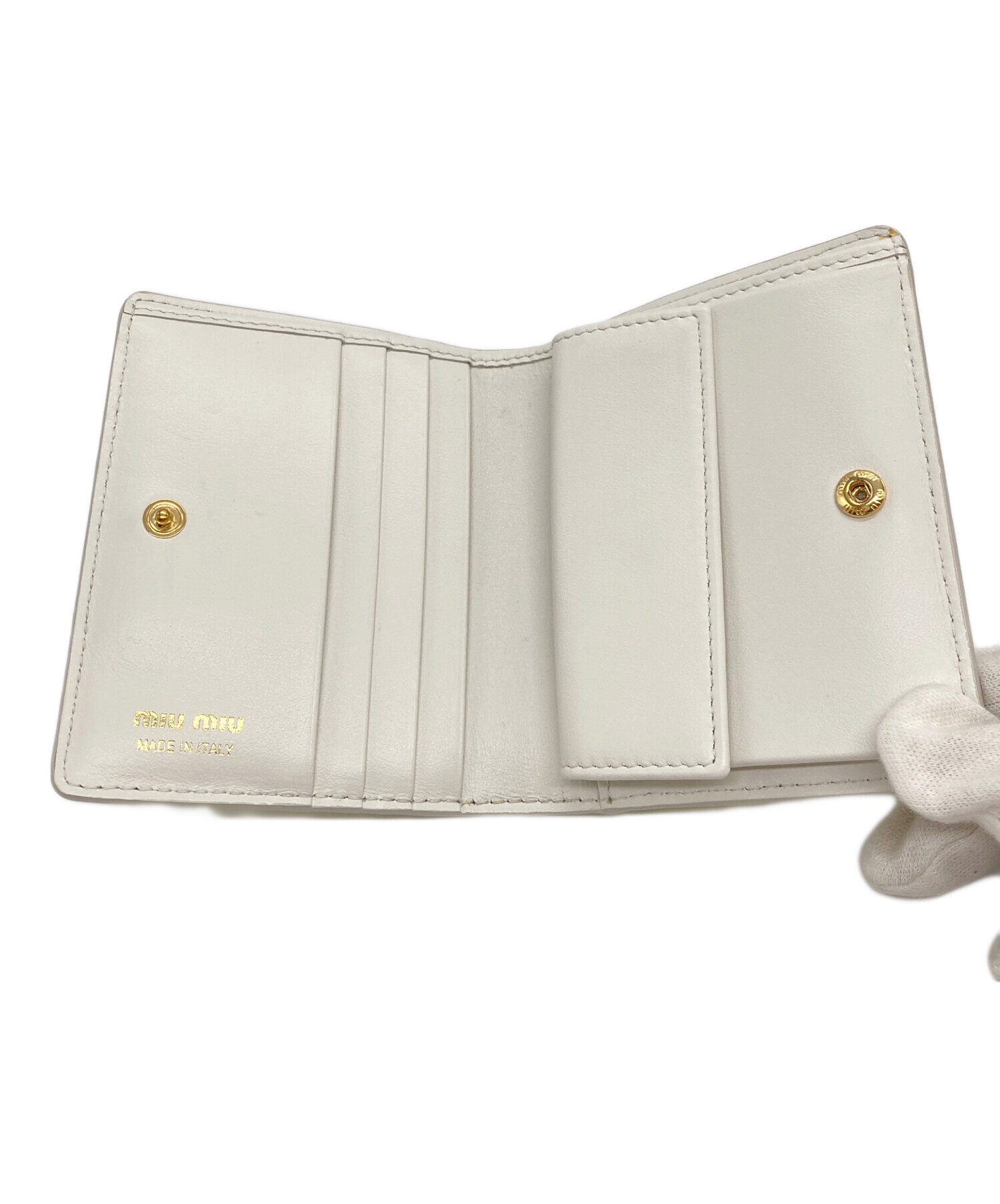 中古・古着通販】MIU MIU (ミュウミュウ) クロコ2つ折りコンパクト