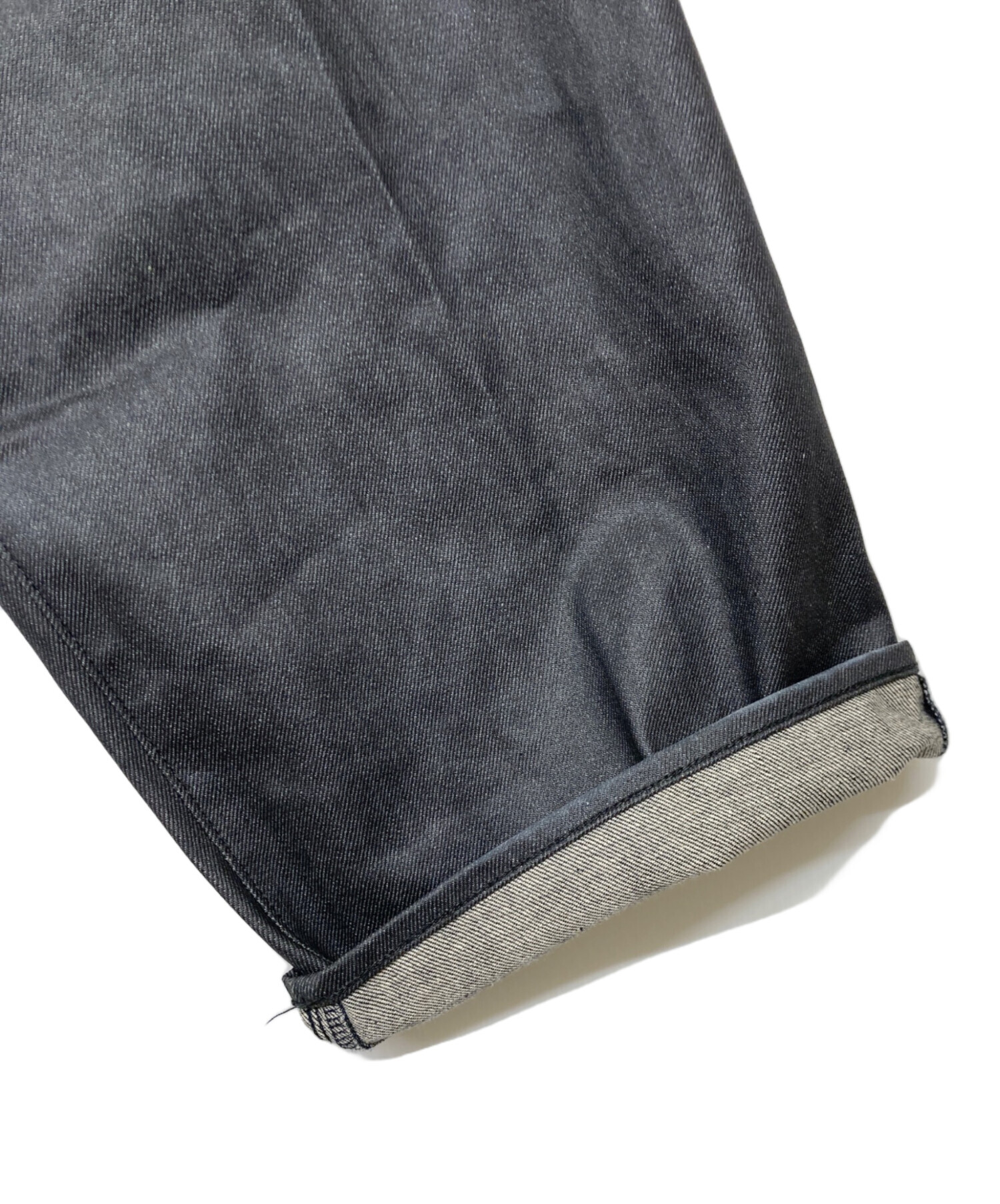 コーティング デニムパンツ 中古・古着通販】KURO (クロ) コーティングデニムパンツ ブラック