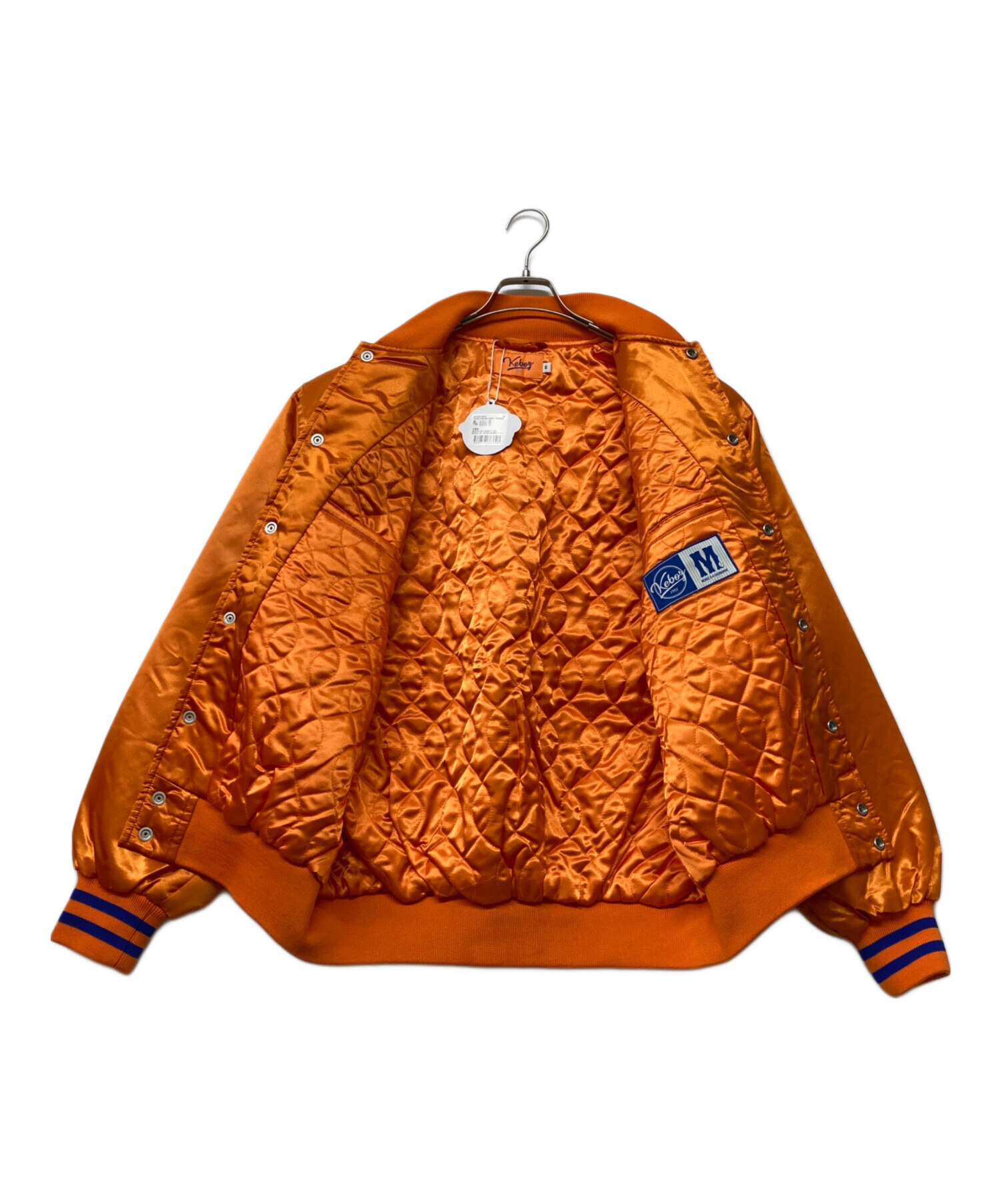 中古・古着通販】KEBOZ (ケボズ) SATIN STADIUM JACKET【ORANGE