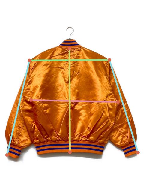 中古・古着通販】KEBOZ (ケボズ) SATIN STADIUM JACKET【ORANGE