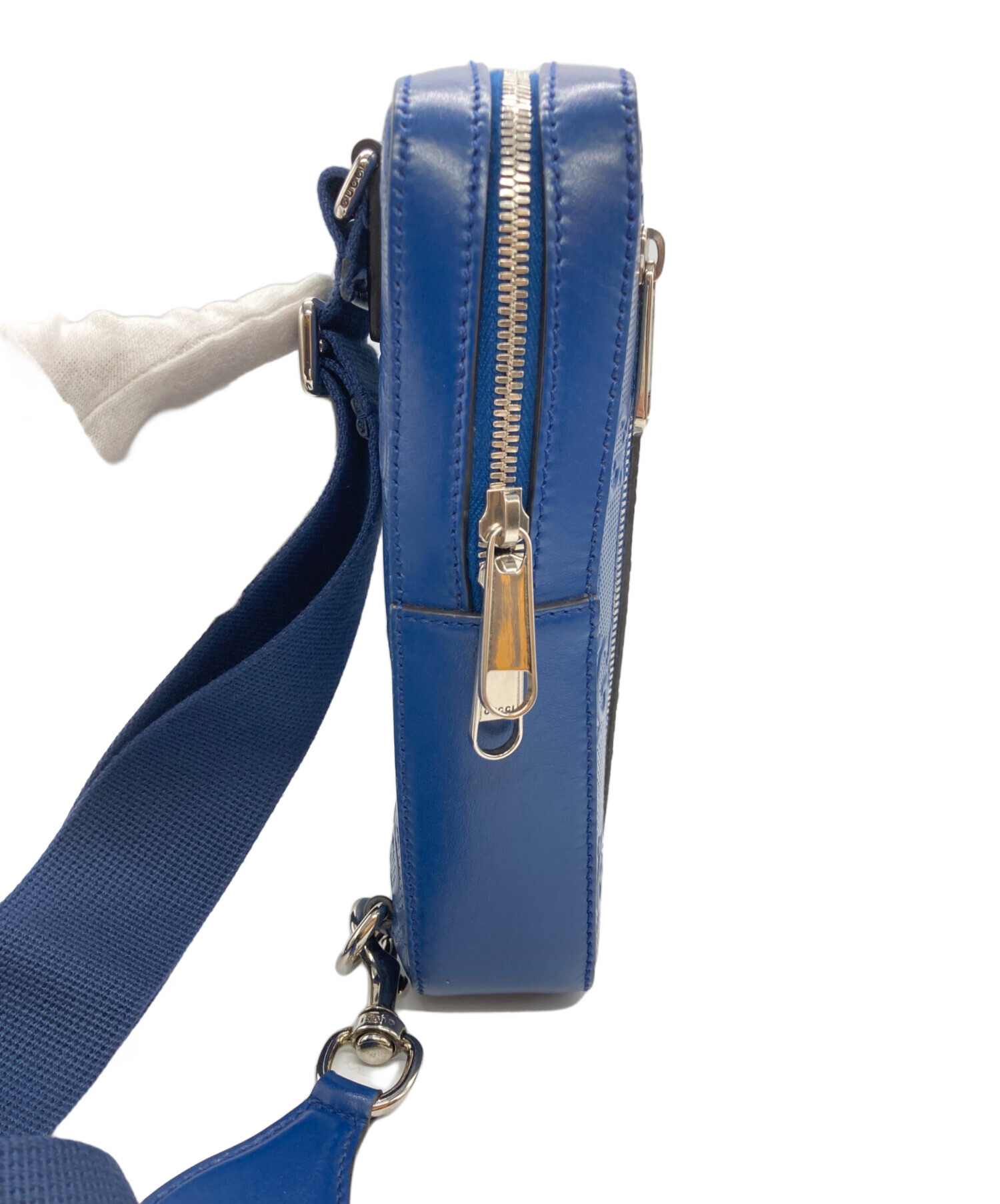 中古・古着通販】GUCCI (グッチ) GGエンボス クロスボディ ブルー