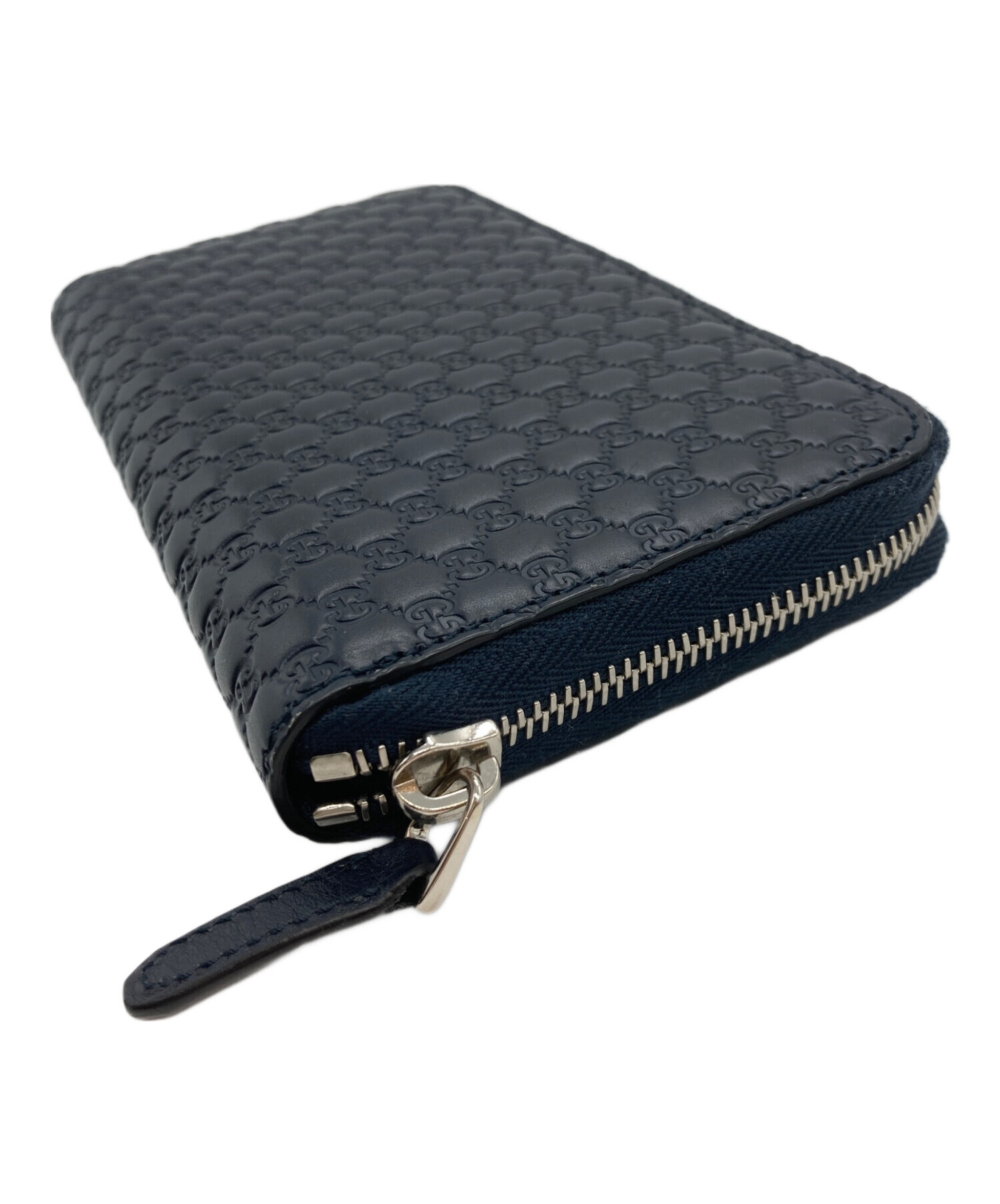 中古・古着通販】GUCCI (グッチ) ラウンドジップウォレット ネイビー