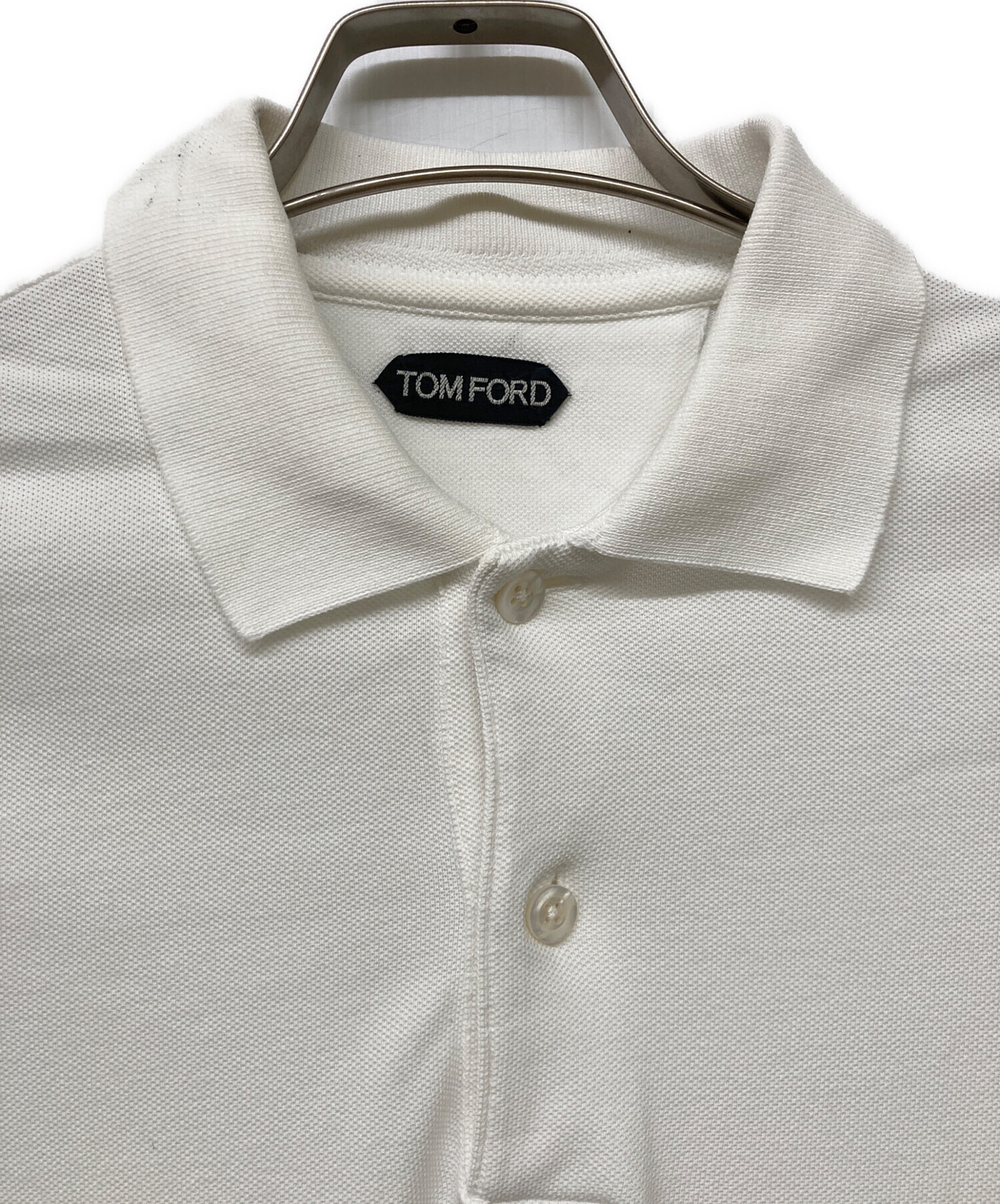 中古・古着通販】TOM FORD (トムフォード) ポロシャツ ホワイト サイズ