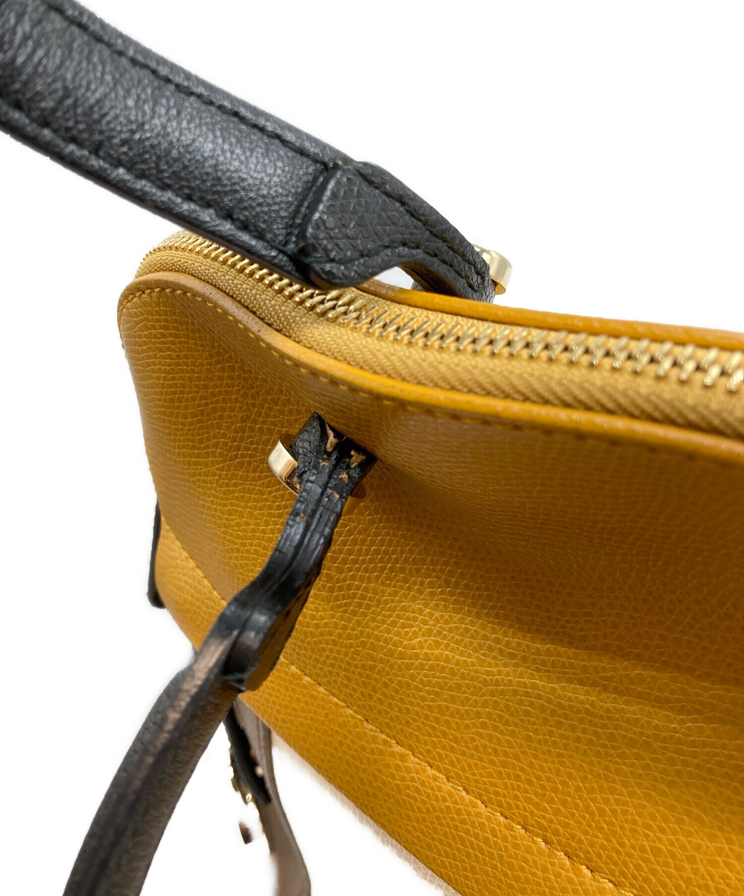 FURLA ショルダーストラップ イエロー ブラウン 中古・古着通販】FURLA (フルラ) パイパーショルダーバッグ ブラウン