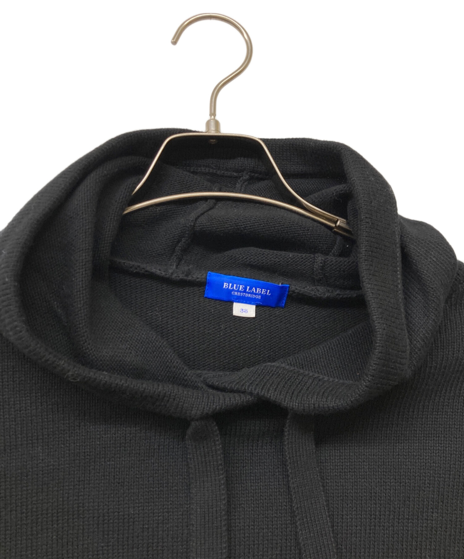 ブルーレーベル クレストブリッジ　ニットパーカー　ブラック 38 中古・古着通販】BLUE LABEL CRESTBRIDGE (ブルーレーベルクレスト