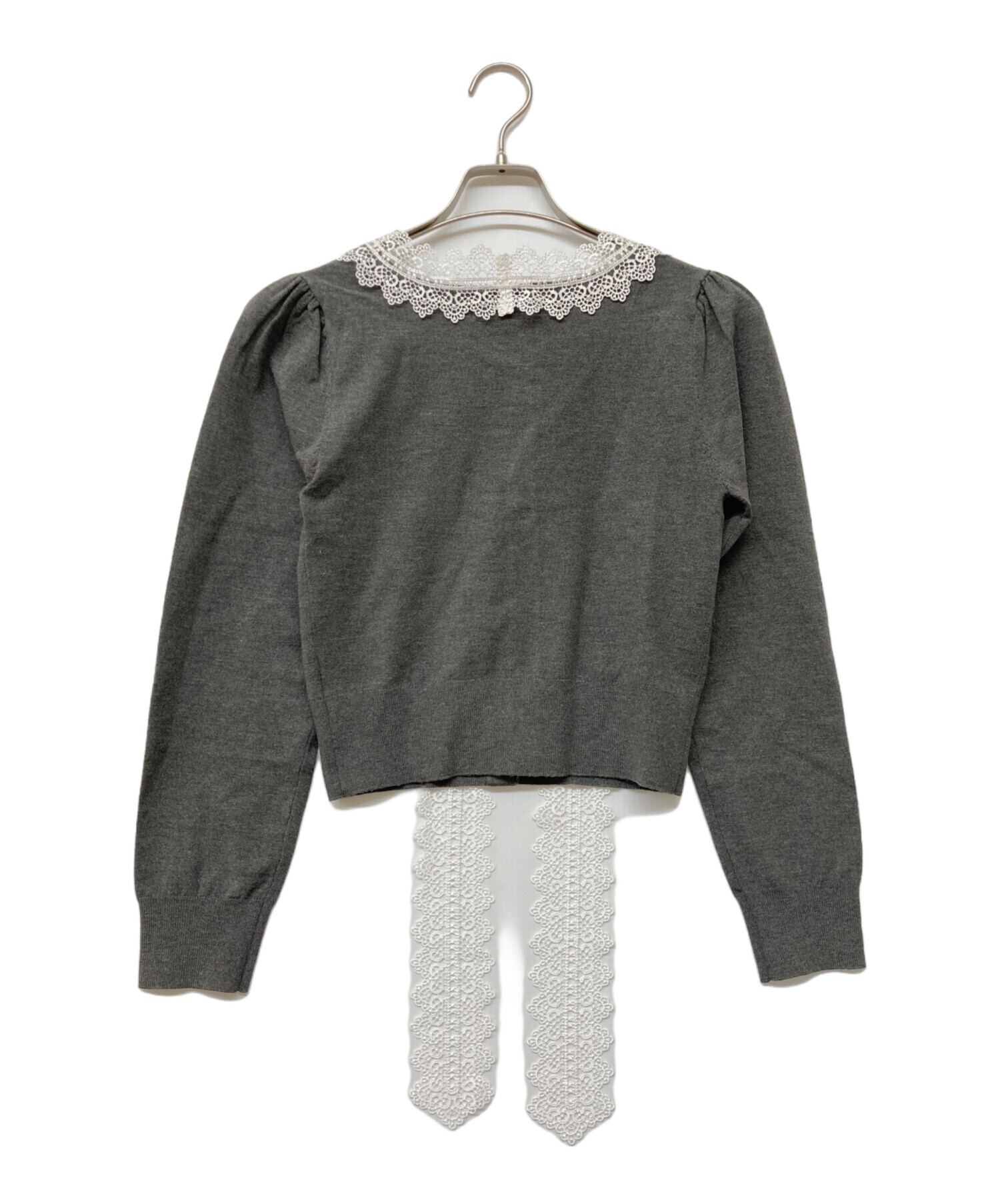 中古・古着通販】Snidel (スナイデル) レースボウタイカーディガン