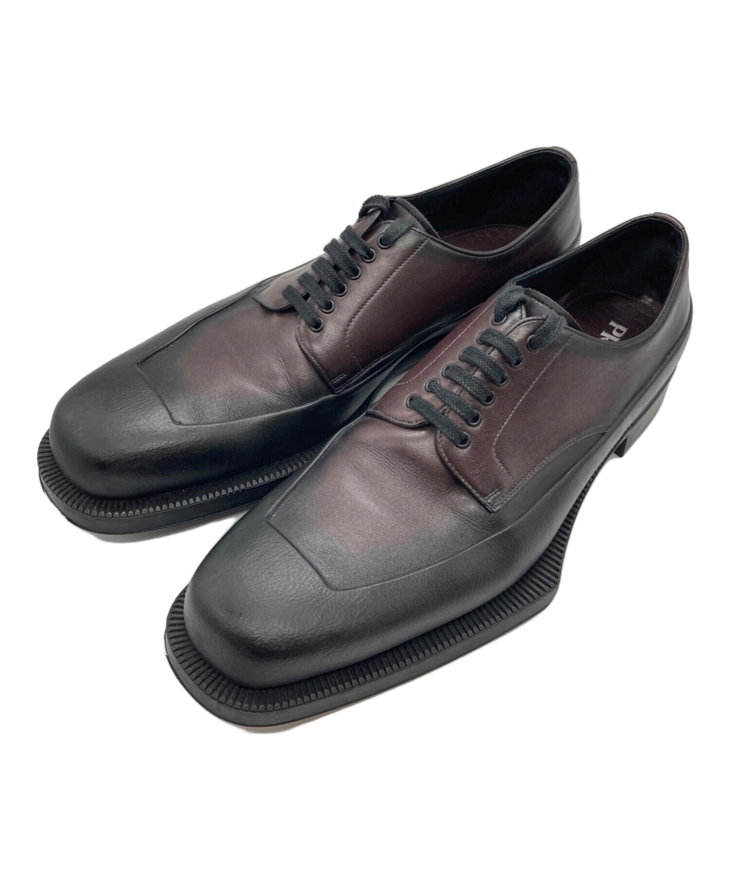 中古・古着通販】PRADA (プラダ) ブラッシュドレザー ダービーシューズ