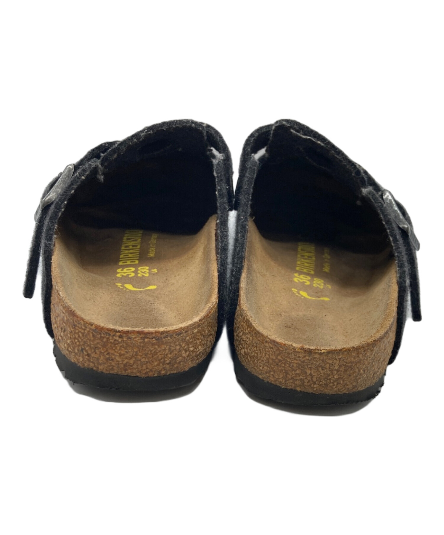 廃盤 ビルケンシュトック パリ ウールフェルト×レザー ブラック 24.5㎝ 中古・古着通販】BIRKENSTOCK (ビルケンシュトック) BOSTON ウール