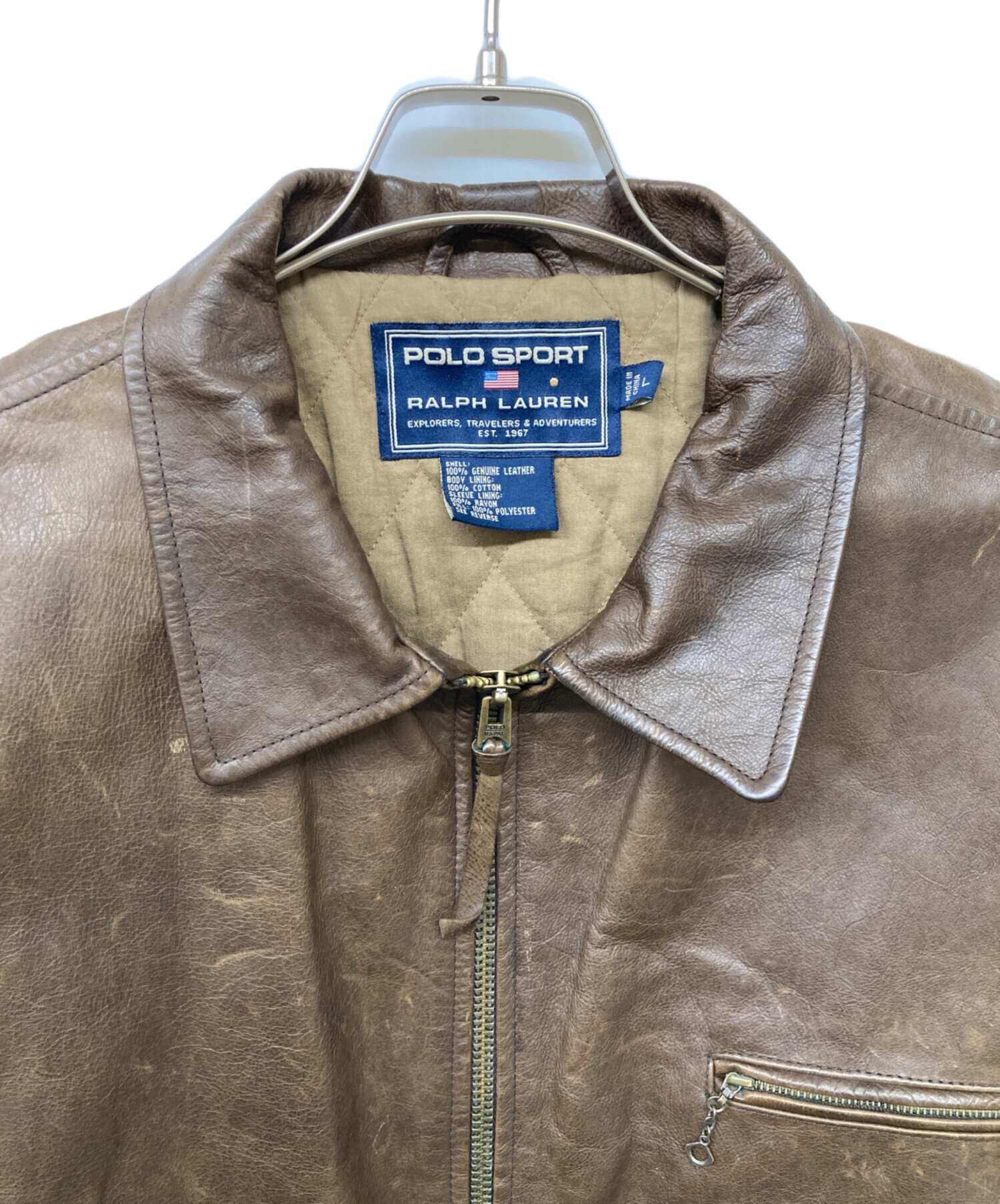 中古・古着通販】POLO SPORT (ポロスポーツ) シングルレザーライダース