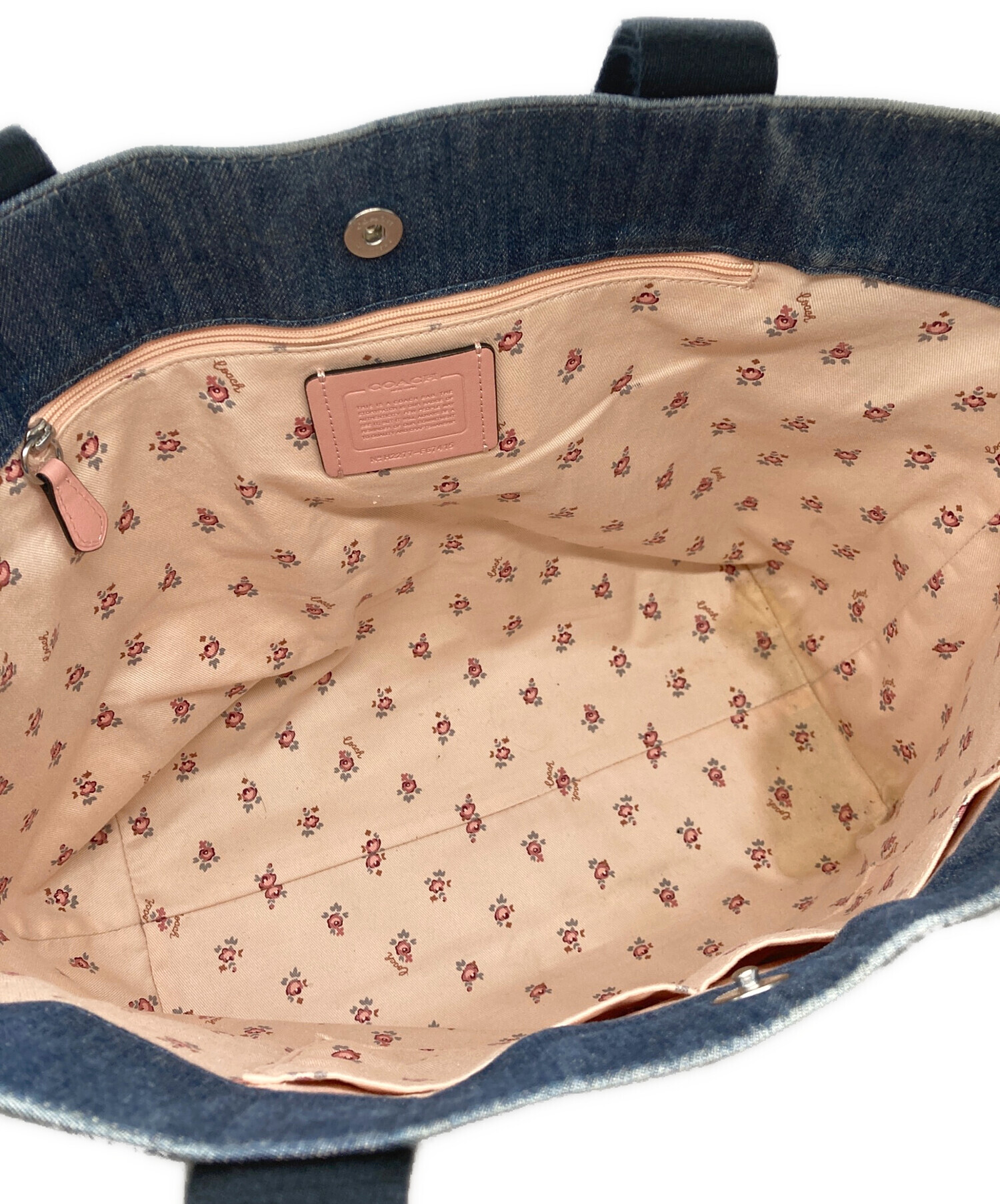 中古・古着通販】COACH (コーチ) デニムトートバッグ インディゴ