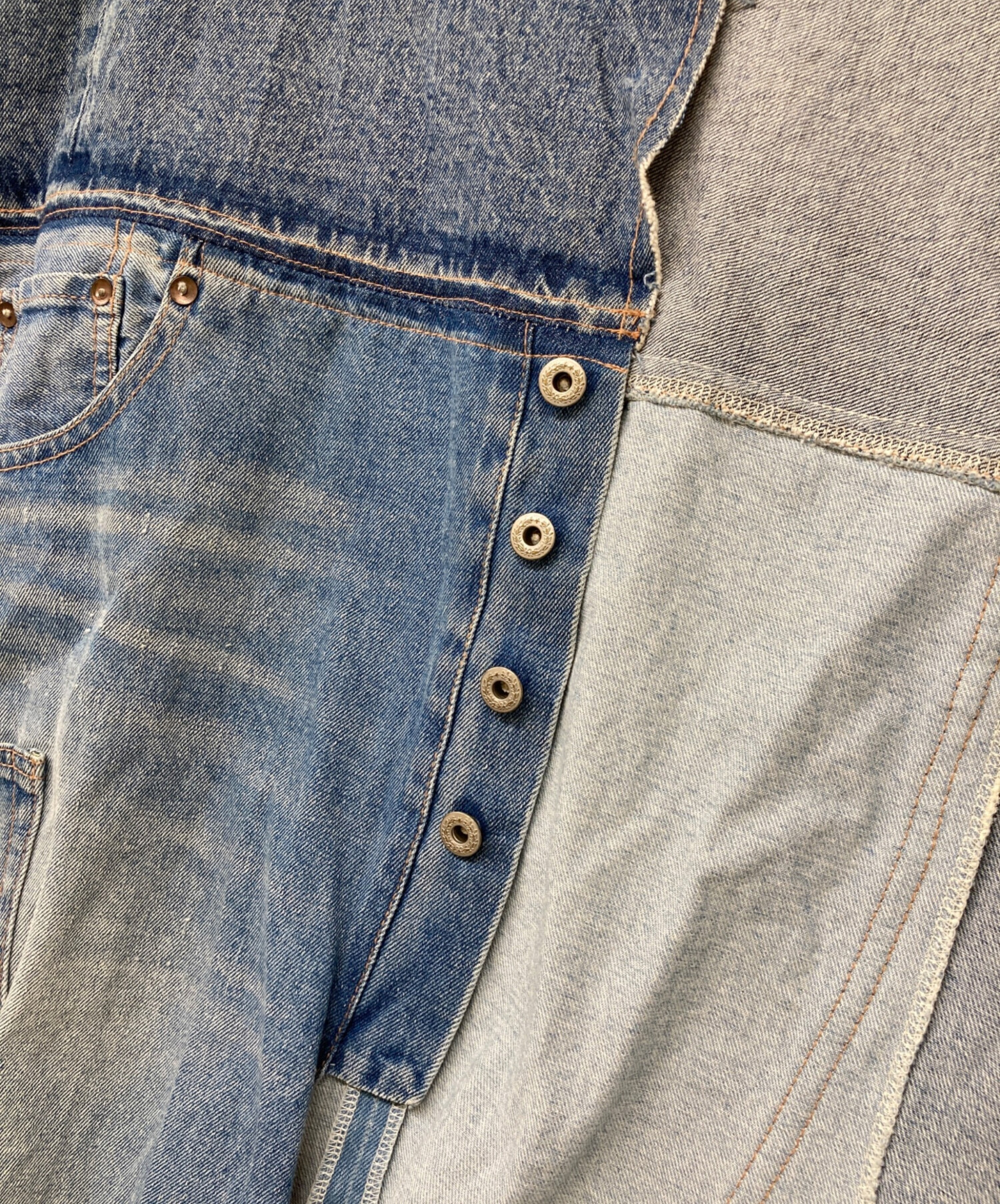 中古・古着通販】etsinta (エシンタ) リメイクデニムオーバー