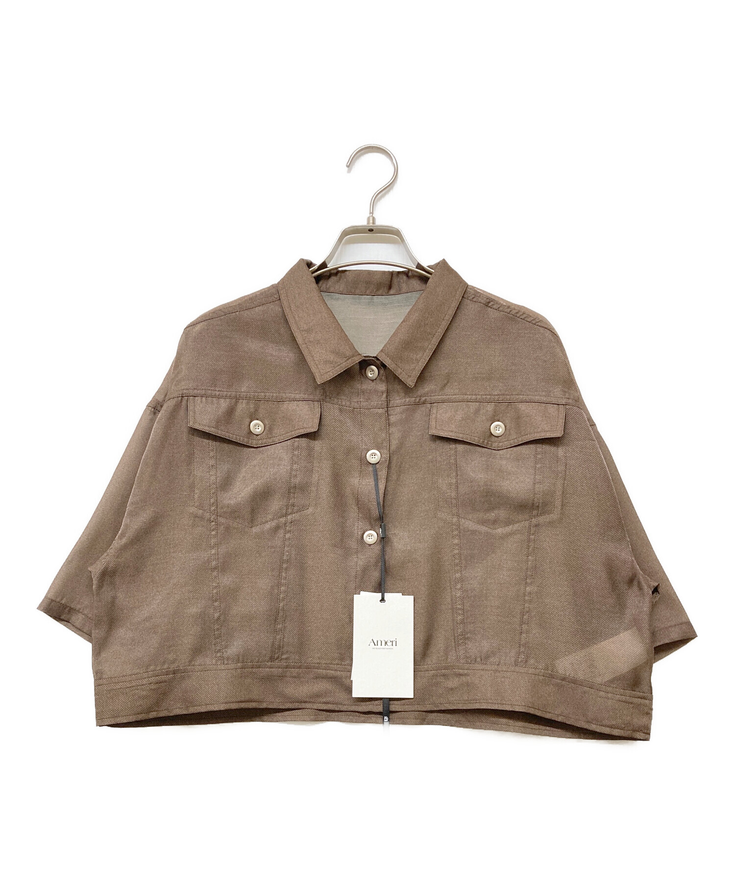 【新品未使用】Ameri DENIM LIKE PRINT SHIRT 中古・古着通販】AMERI (アメリ) 25SS DENIM LIKE PRINT SHIRT